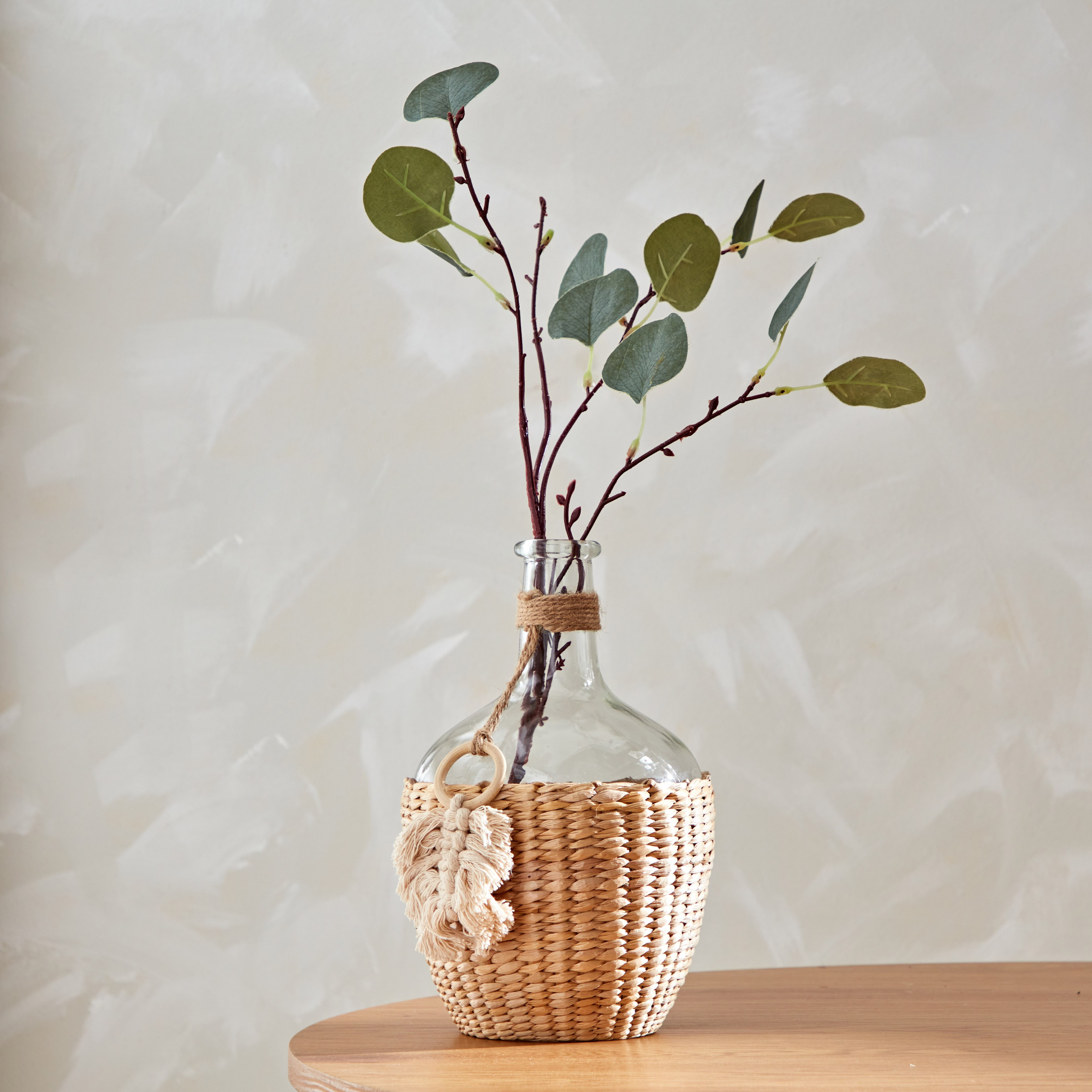 مزهرية زجاج شفاف بغلاف روطان من لايف - 15.8x15.8x25.4 سم-PROMO_HB_AE_B2G2_011025-image-1