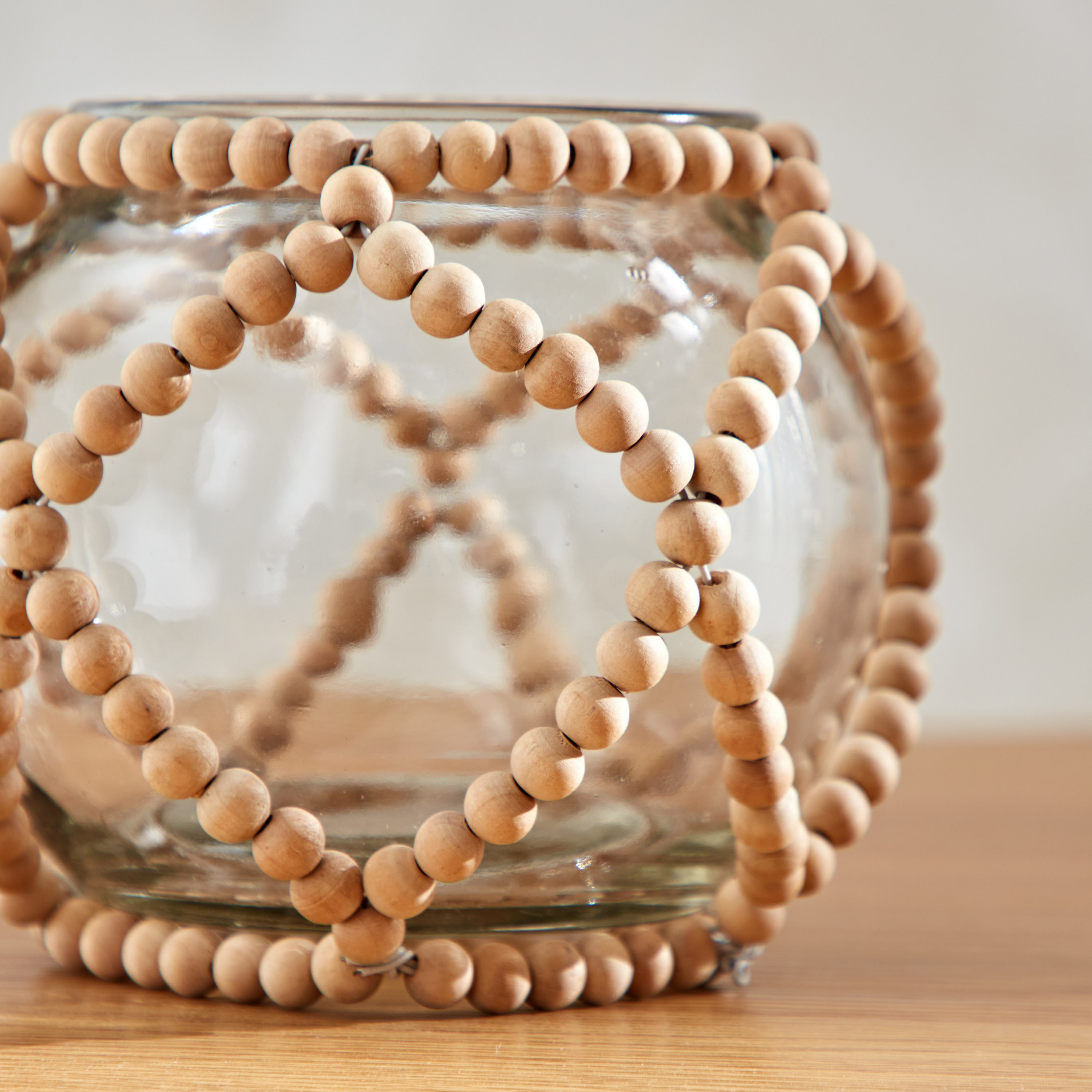 Live Glass Candleholder with Beaded Wrapping - 14.7x14.7x12 cm-hbxlivingroom-decorandaccessories-candleholders-image-3