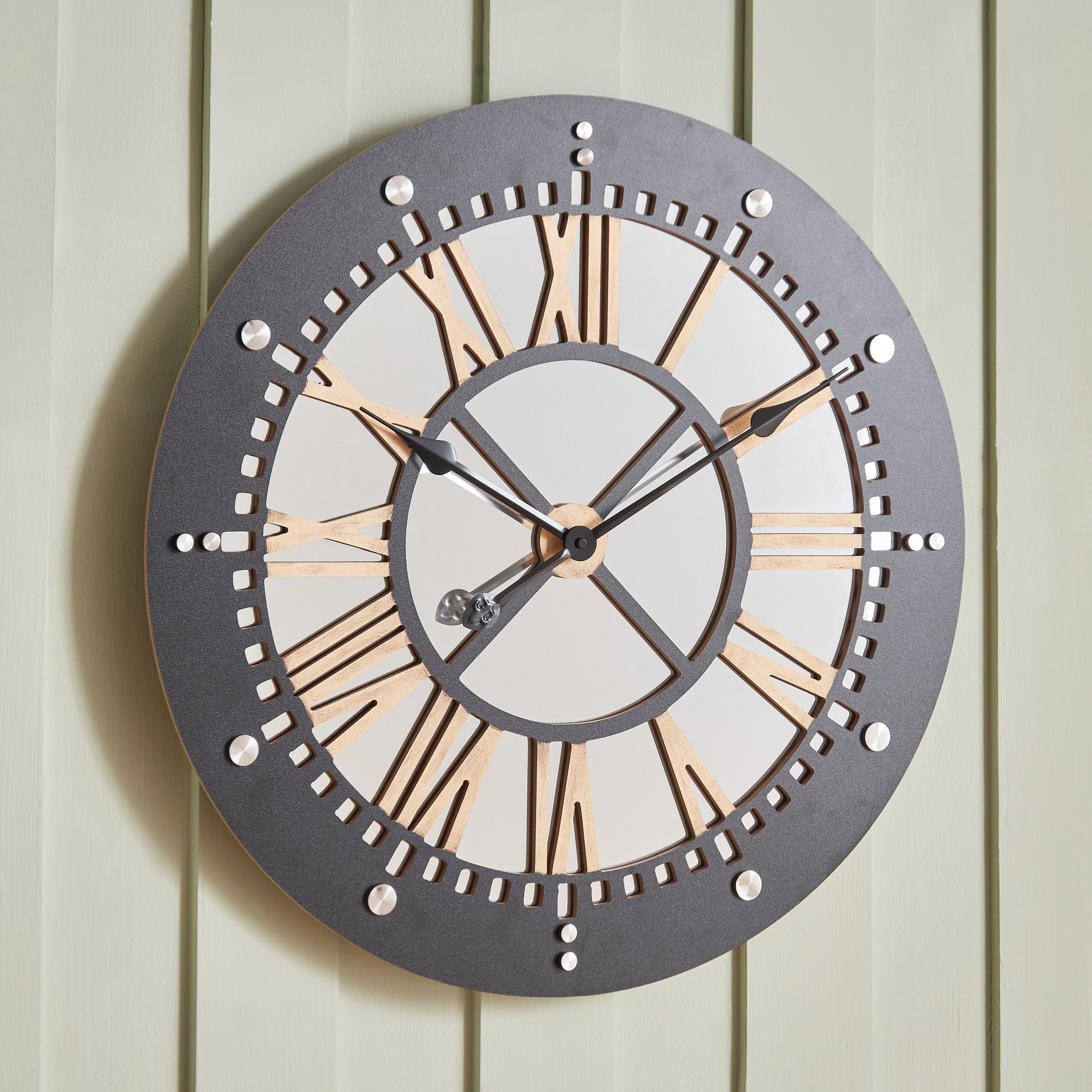 Maverick Metal and Wooden Wall Clock - 60x4.5x60 cm-hbxhomeware-hbxdecorandfurnishings-image-1
