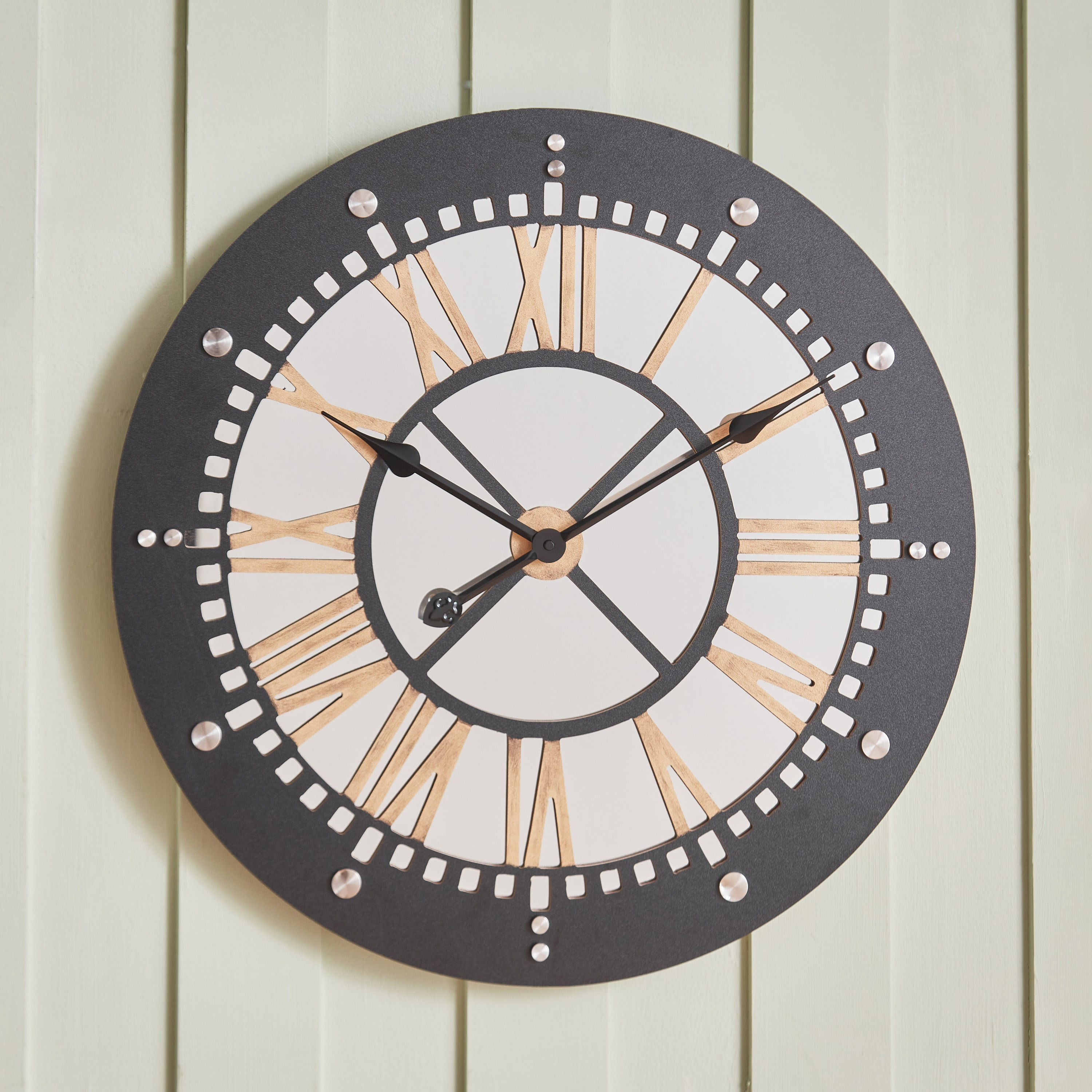 Maverick Metal and Wooden Wall Clock - 60x4.5x60 cm-hbxhomeware-hbxdecorandfurnishings-image-2