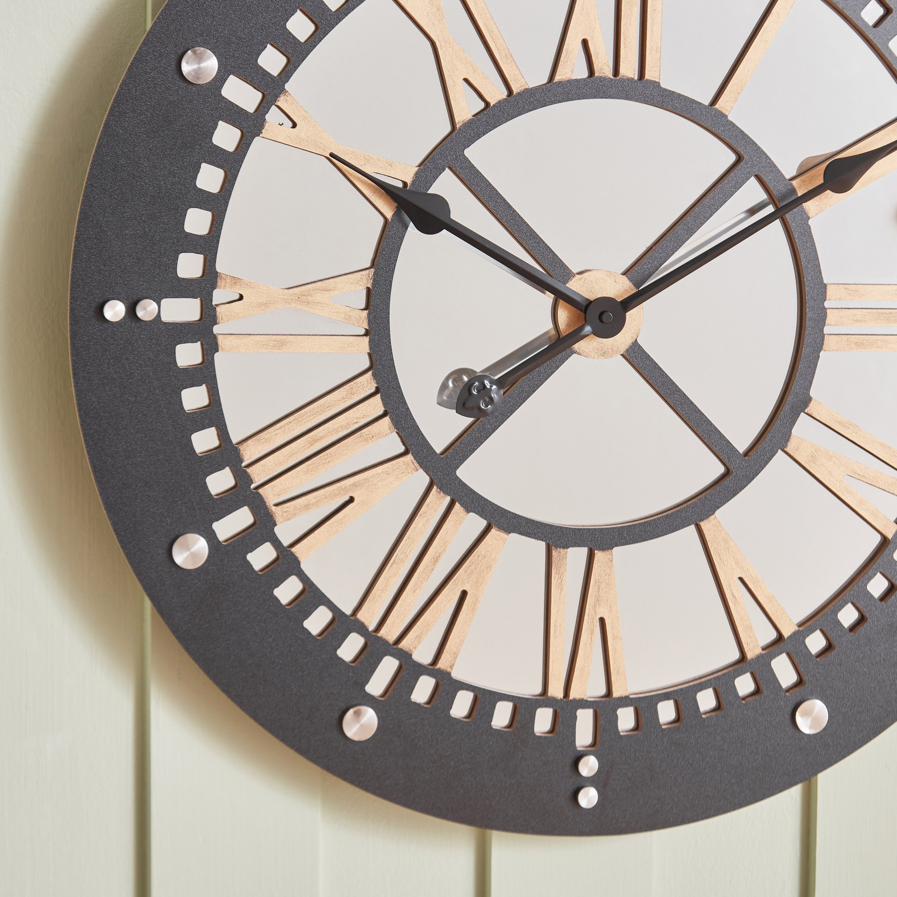 Maverick Metal and Wooden Wall Clock - 60x4.5x60 cm-hbxhomeware-hbxdecorandfurnishings-image-3