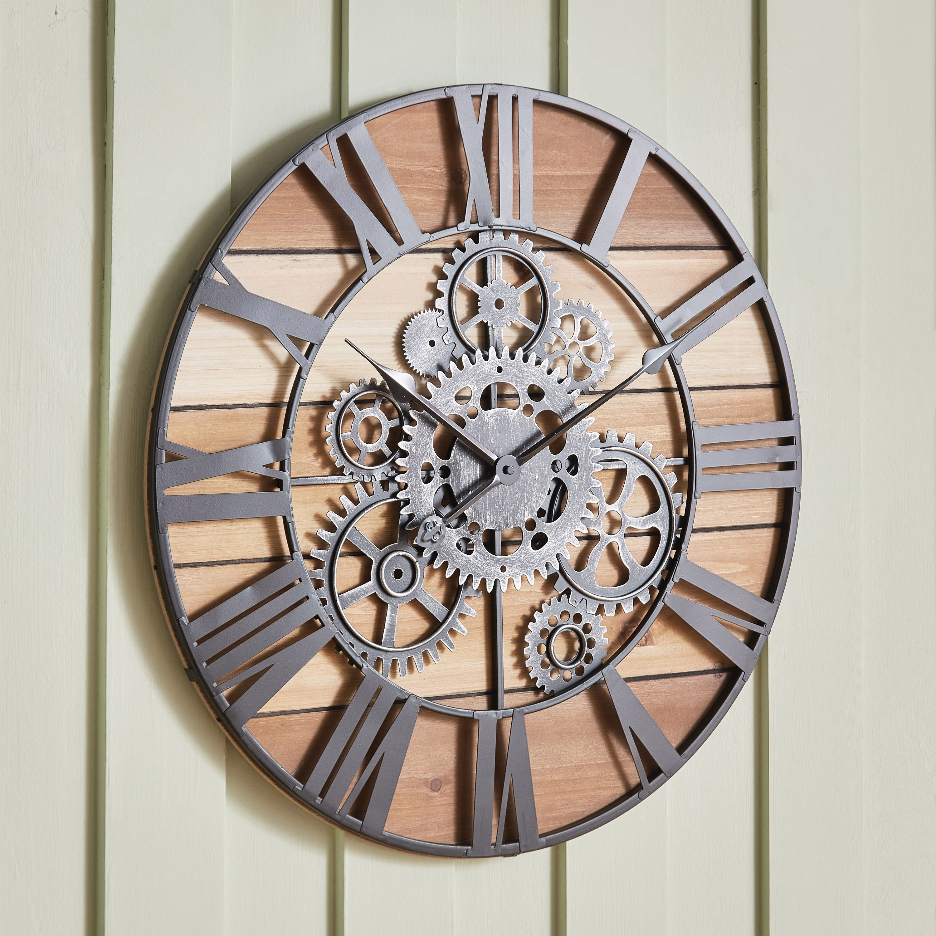 ساعة حائط معدن وخشب من مافريك - 60x4x60 سم-hbxhomeware-hbxdecorandfurnishings-image-1