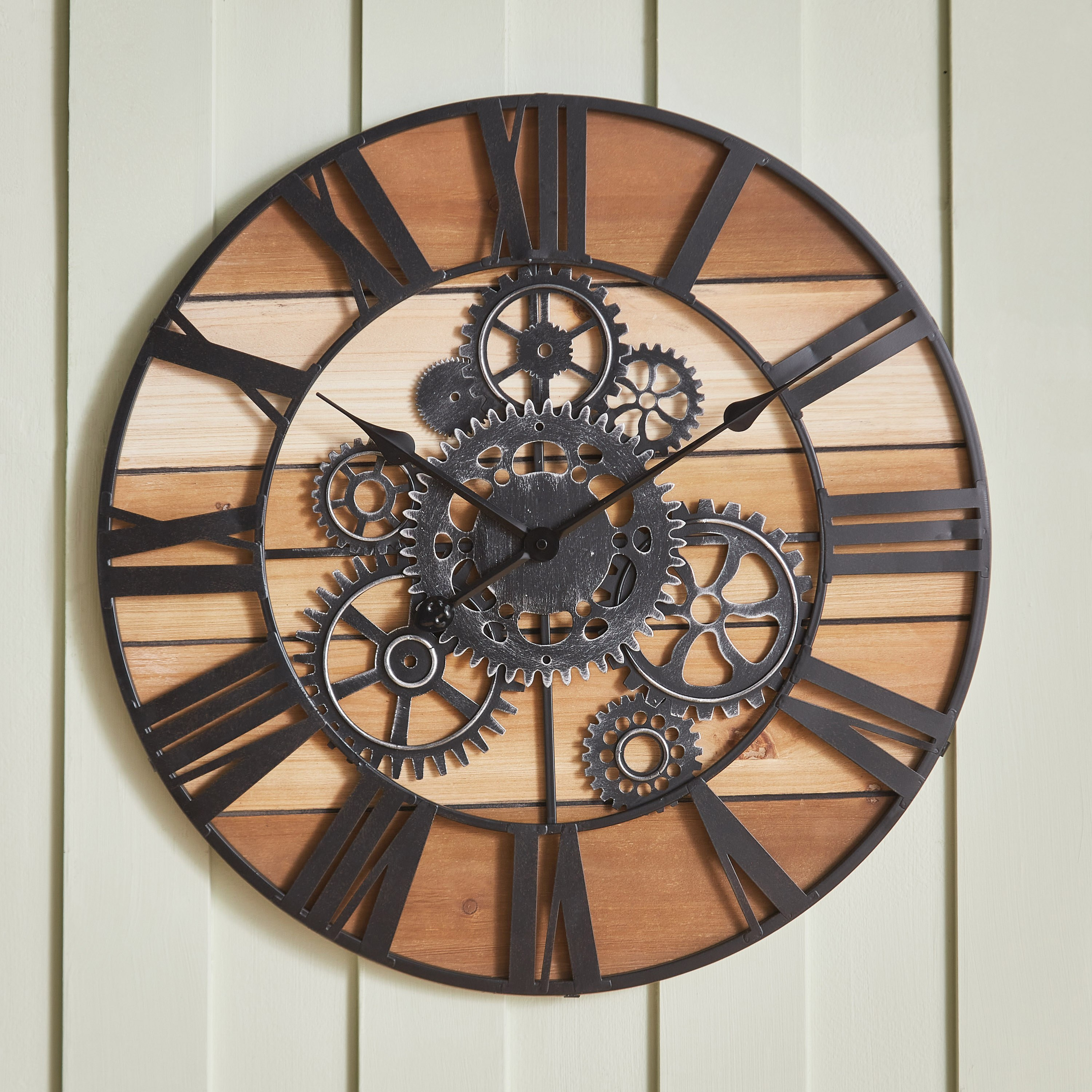 ساعة حائط معدن وخشب من مافريك - 60x4x60 سم-hbxhomeware-hbxdecorandfurnishings-image-2