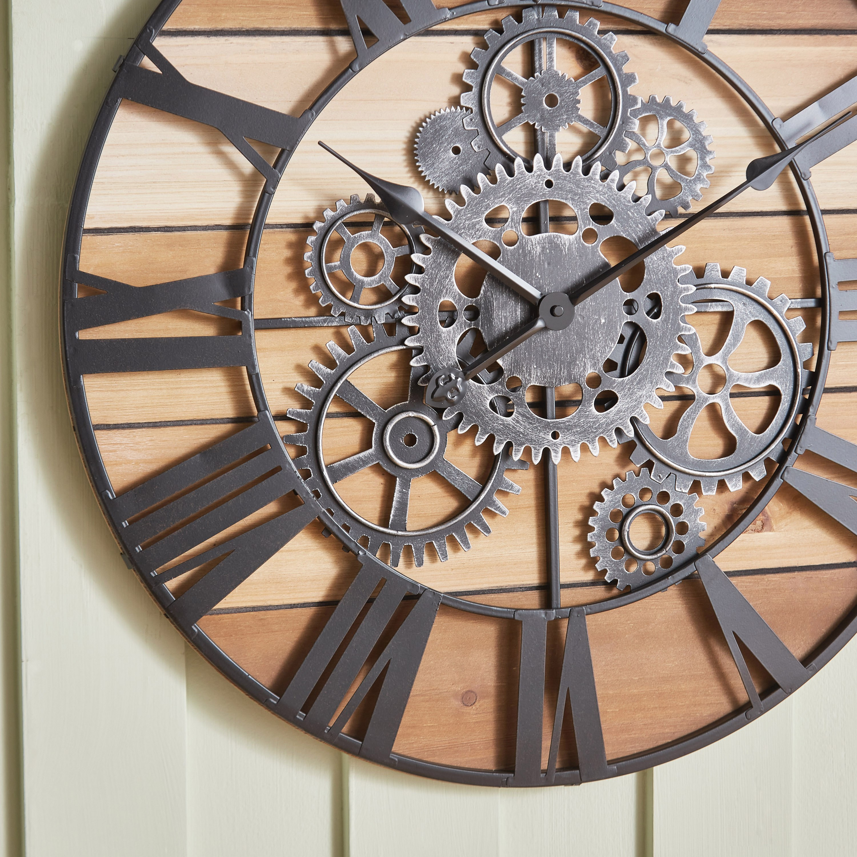 ساعة حائط معدن وخشب من مافريك - 60x4x60 سم-hbxhomeware-hbxdecorandfurnishings-image-3