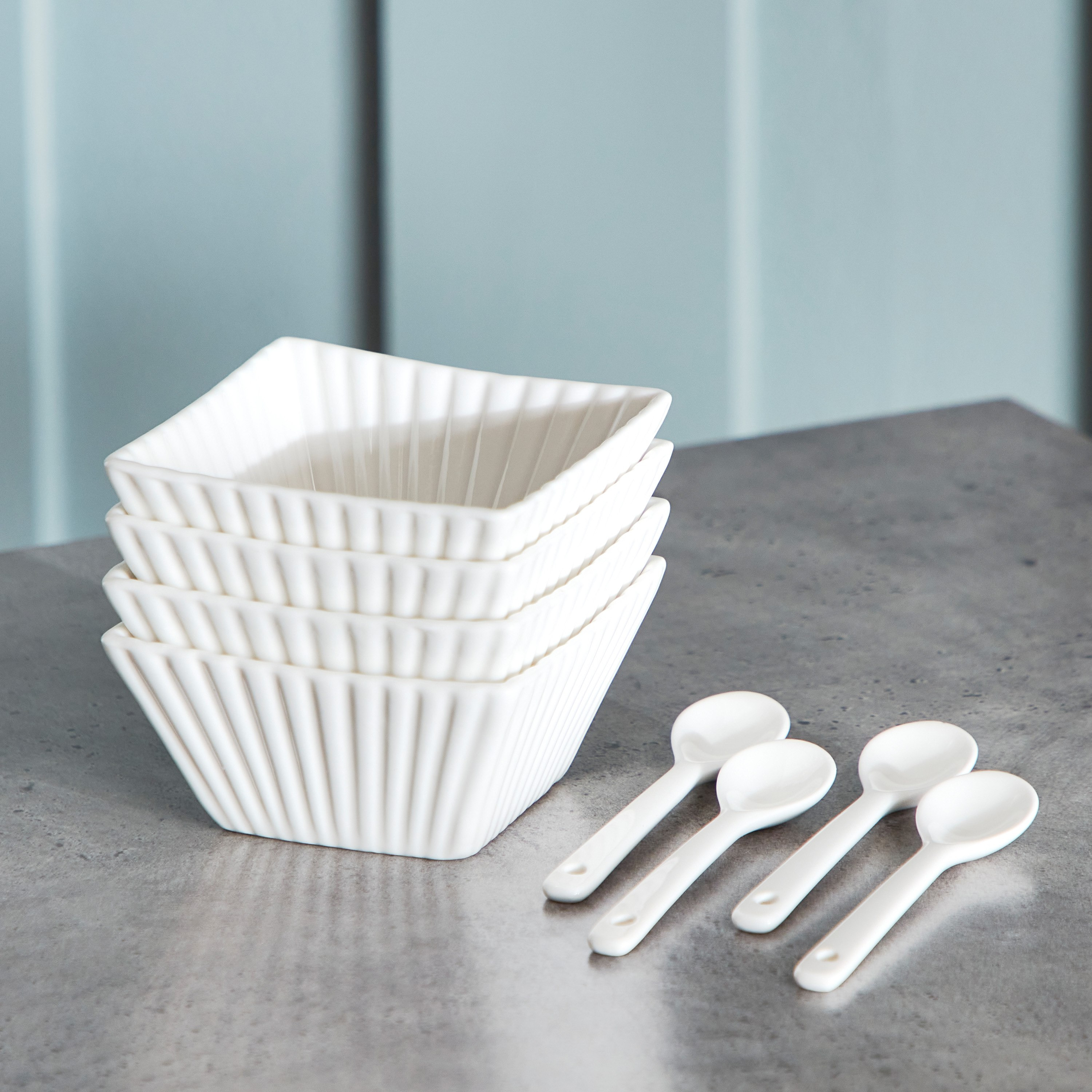 Nova 8-Piece Bowl and Spoon Set-hbxdecorandfurnishings-tabletop-crockery-image-3