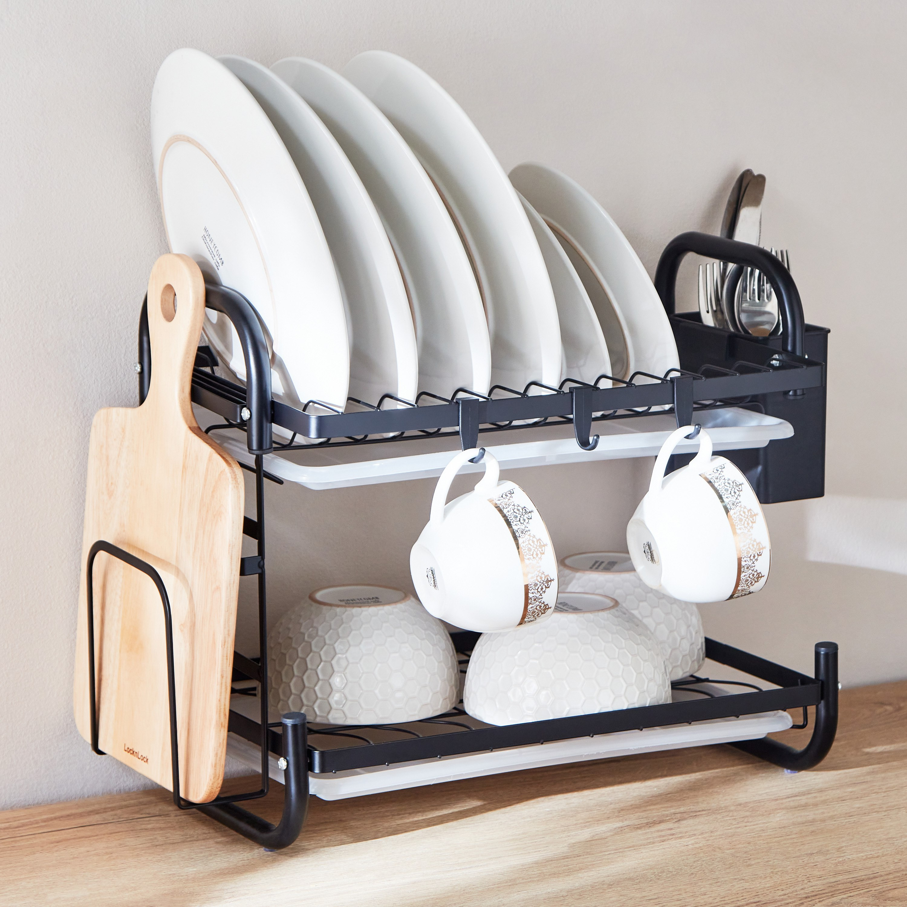 رف صحون طابقين من نوفا - 42x25.5x37 سم-hbxhomeware-hbxkitchen-image-1