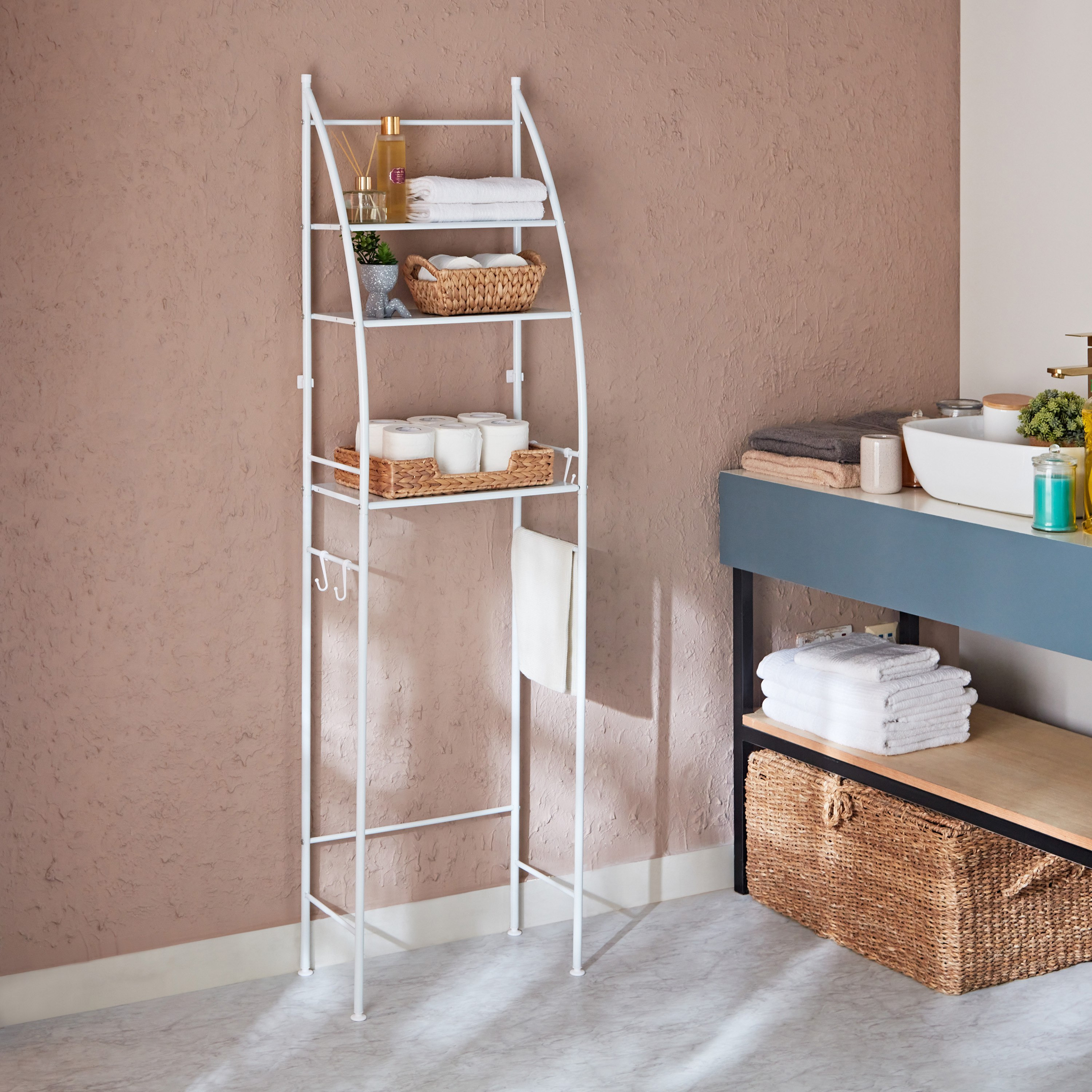 رف حمام من نيو - 48x25x166 سم-hbxhomeware-hbxbathroom-image-1