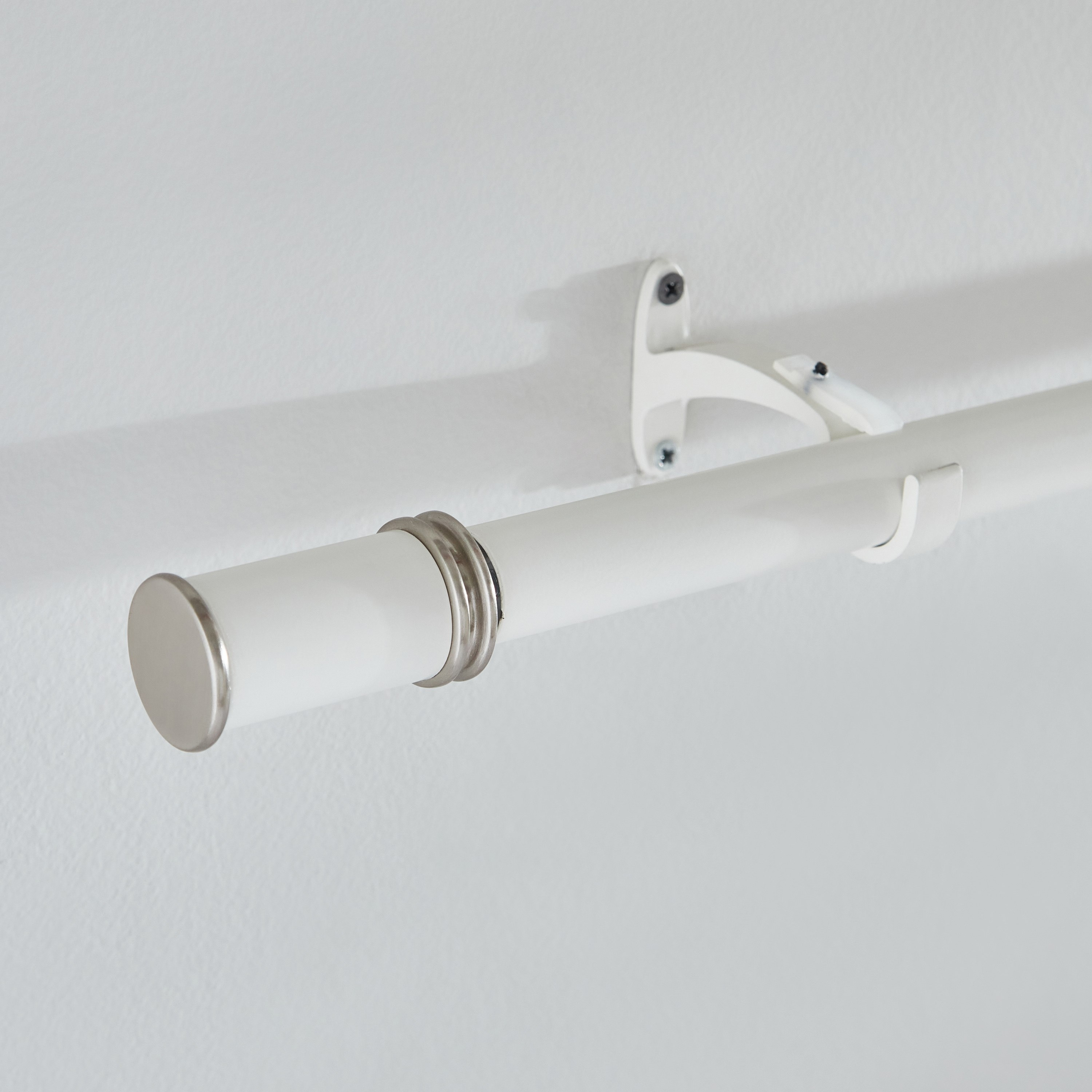 Zoe Powder Coated 25mm Extendable Single Curtain Rod 110-320 cm-hbxhomeware-hbxdecorandfurnishings-image-1