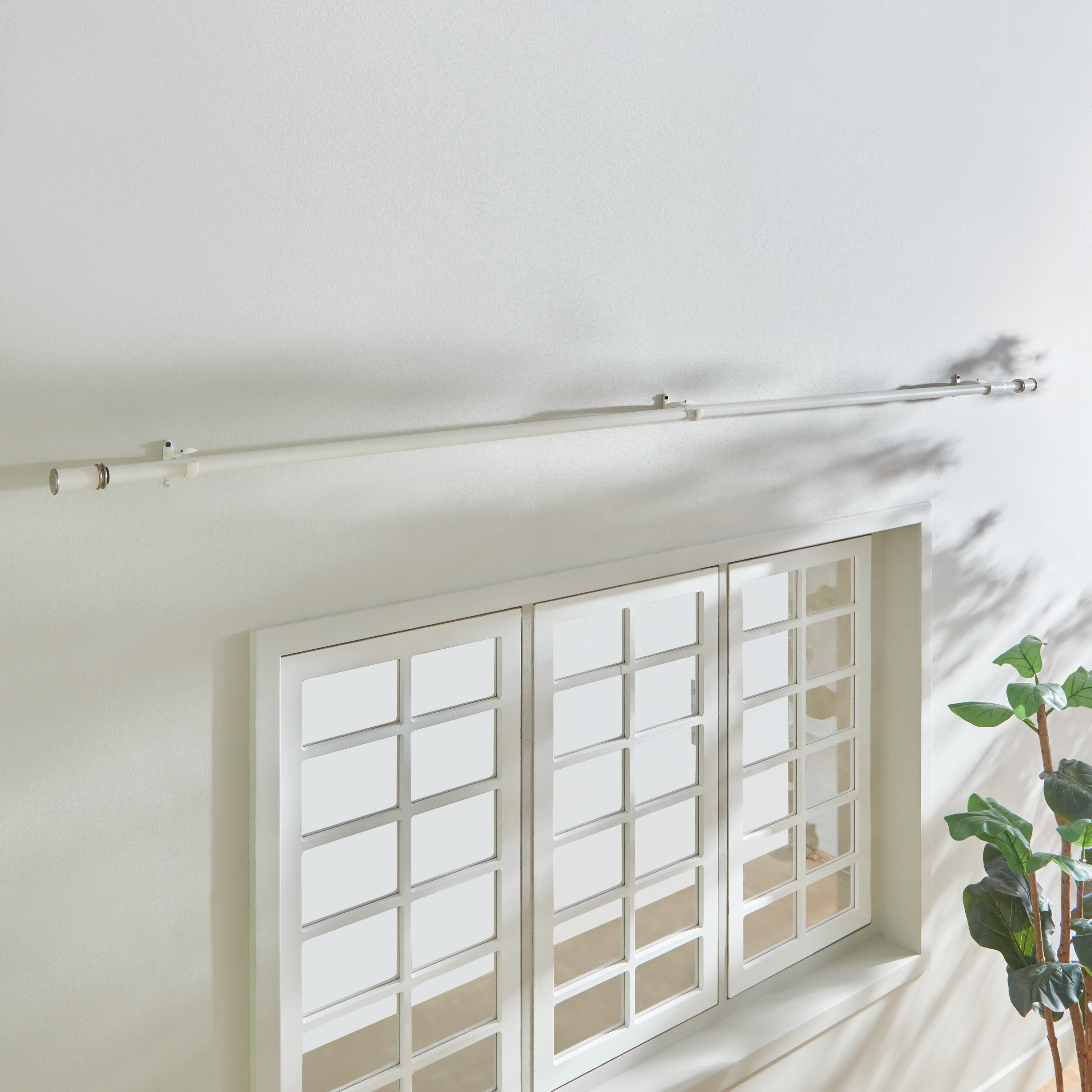 Zoe Powder Coated 25mm Extendable Single Curtain Rod 110-320 cm-hbxhomeware-hbxdecorandfurnishings-image-2
