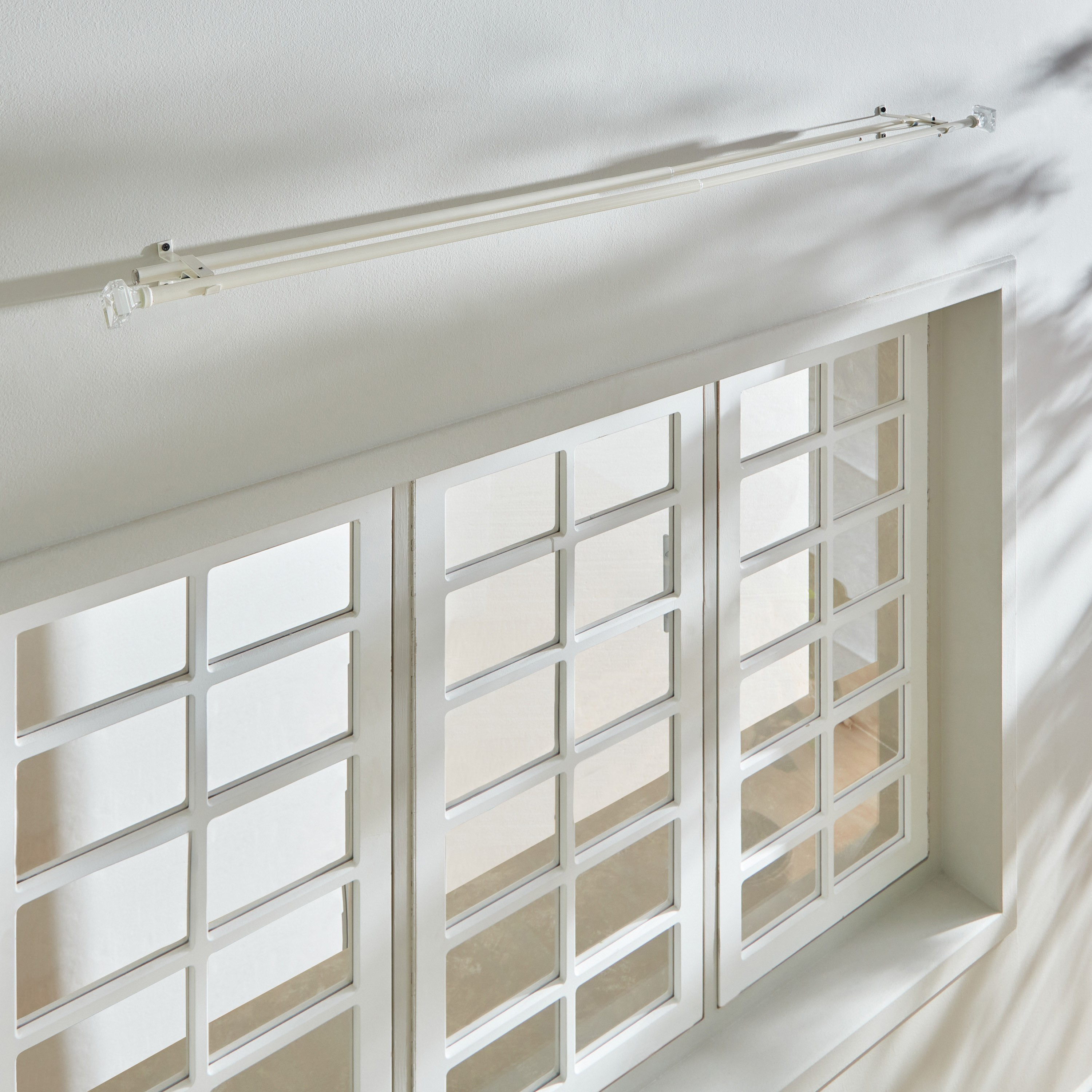 Small Acrylic Square 16mm Double Curtain Rod - 71-121 cm-hbxhomeware-hbxdecorandfurnishings-image-2