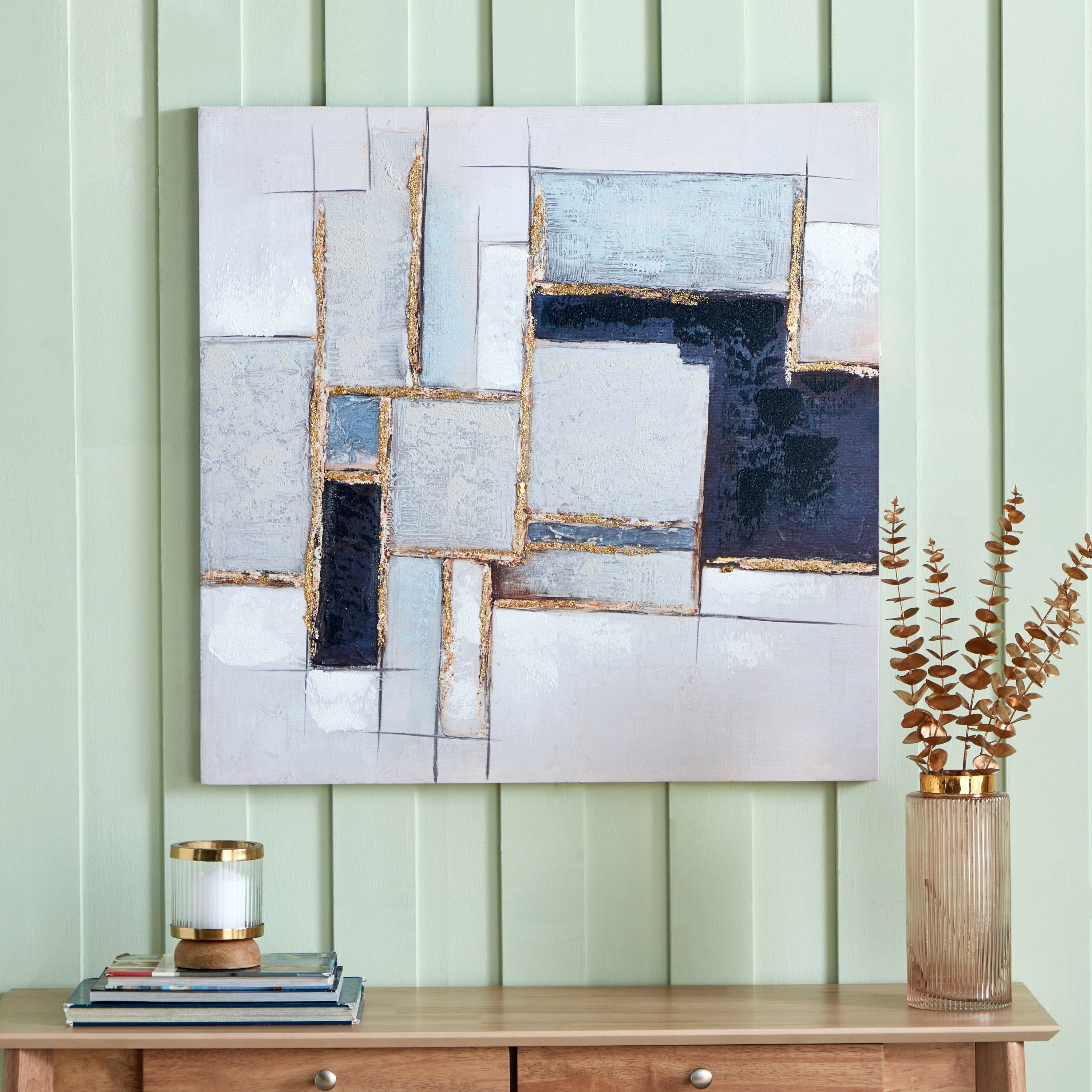 إطار صور مرسوم يدويًا من مايان - 80x3x80 سم-hbxhomeware-hbxdecorandfurnishings-image-1