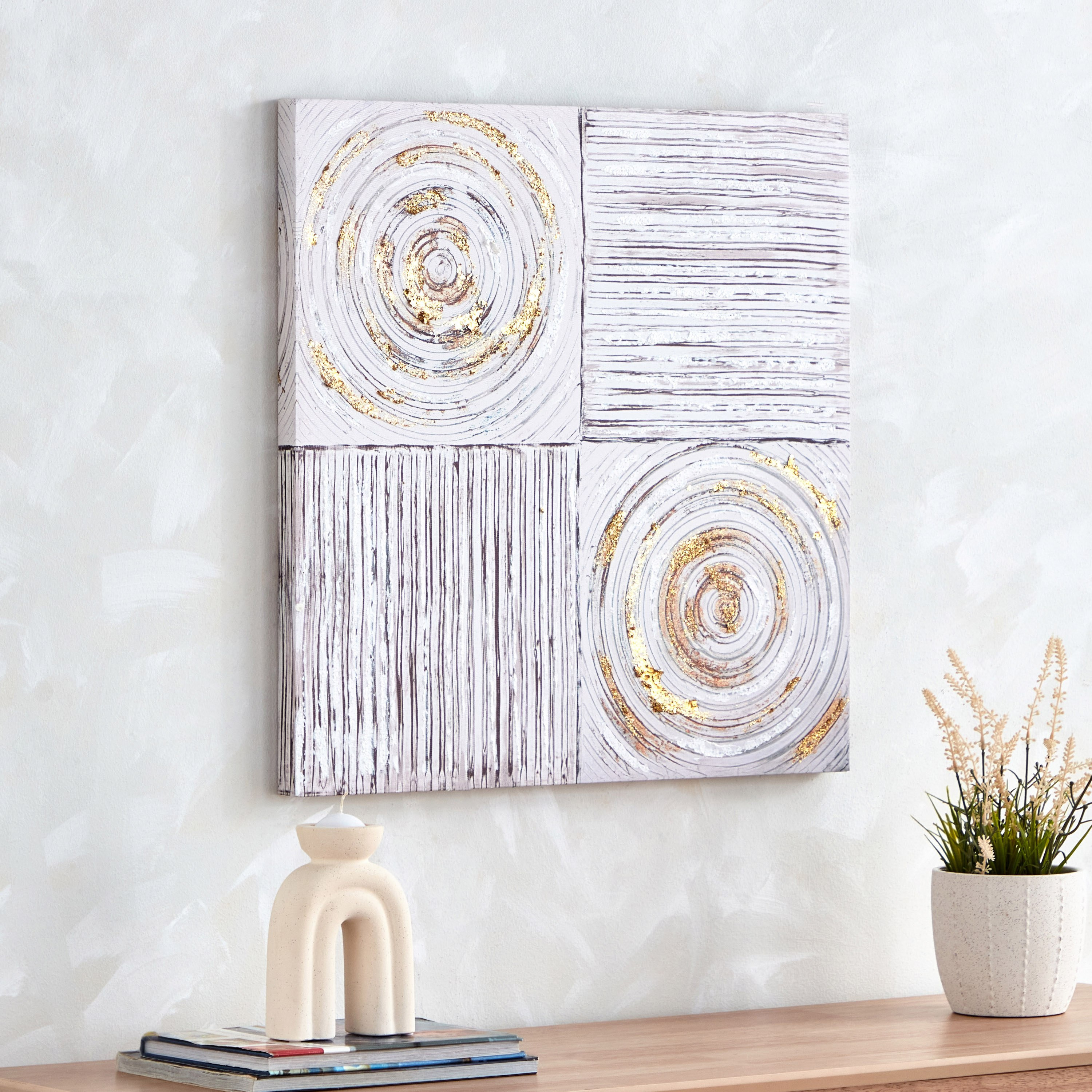 لوحة مؤطرة مرسومة يدويًا من ليتا - 60x3x60 سم-hbxhomeware-hbxdecorandfurnishings-image-2