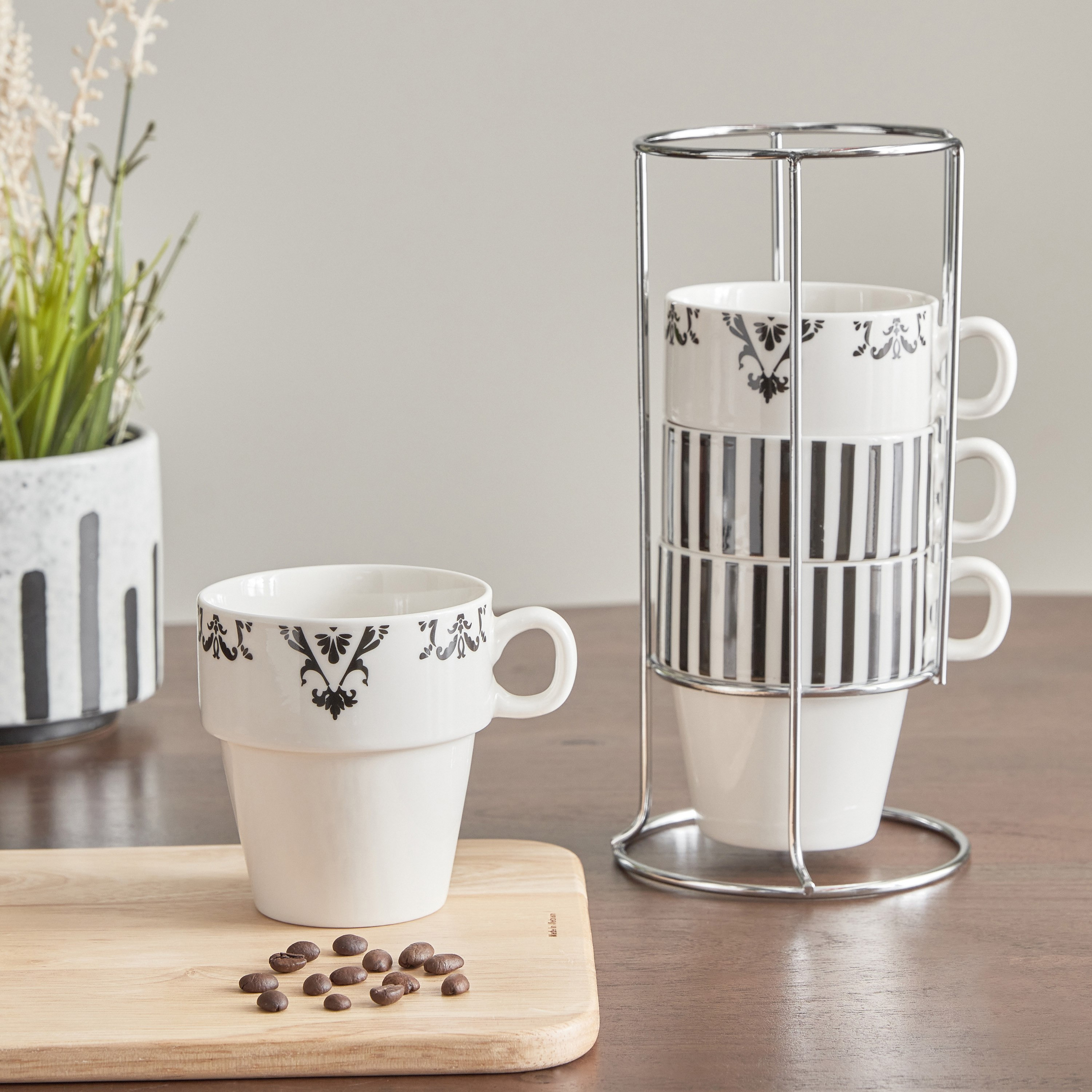طقم مج وحامل معدن 4 قطع من جوستو-hbxhomeware-hbxkitchen-image-1