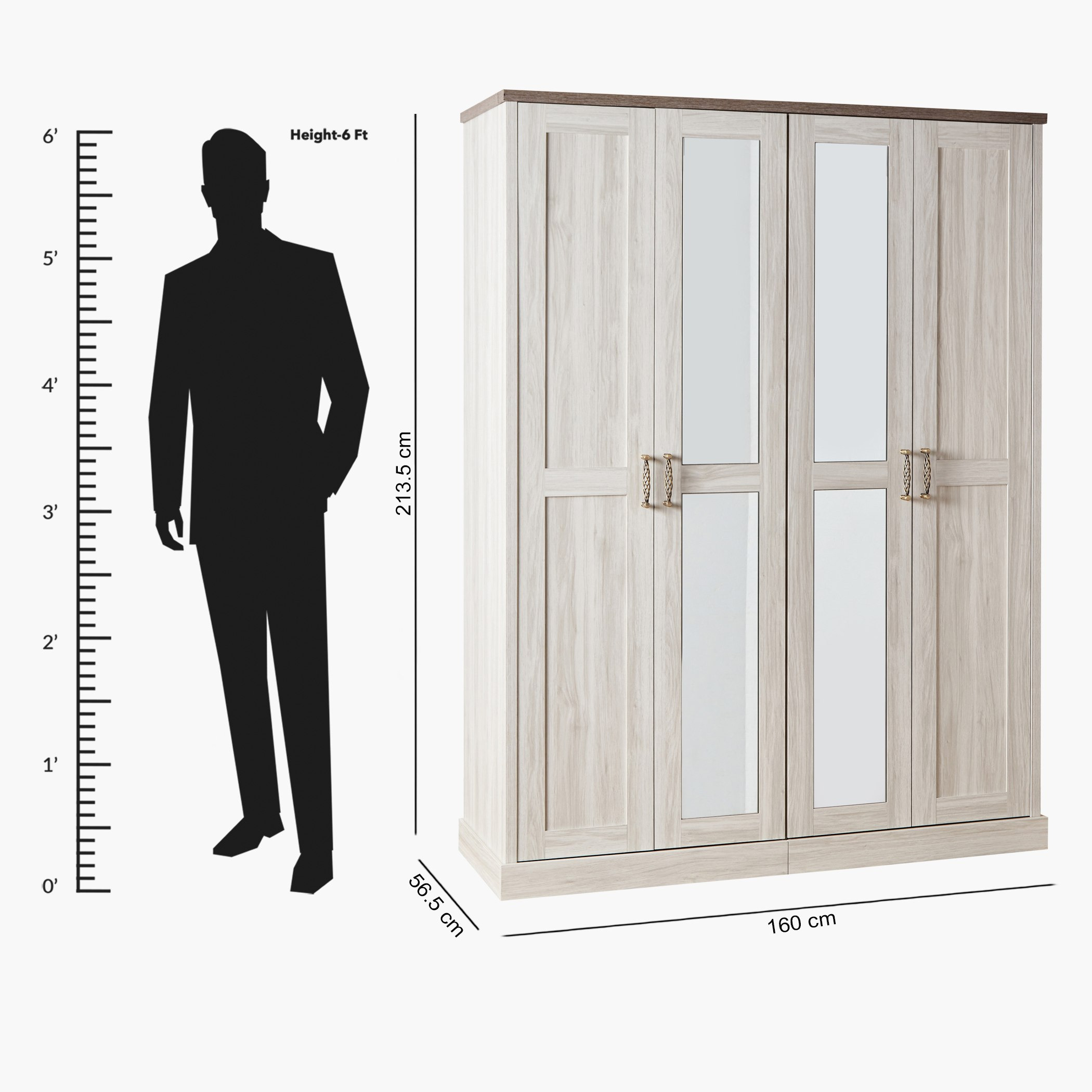 خزانة ملابس 4 أبواب مع مرآتين من أنجيليك-hbxfurniture-wardrobes-image-16