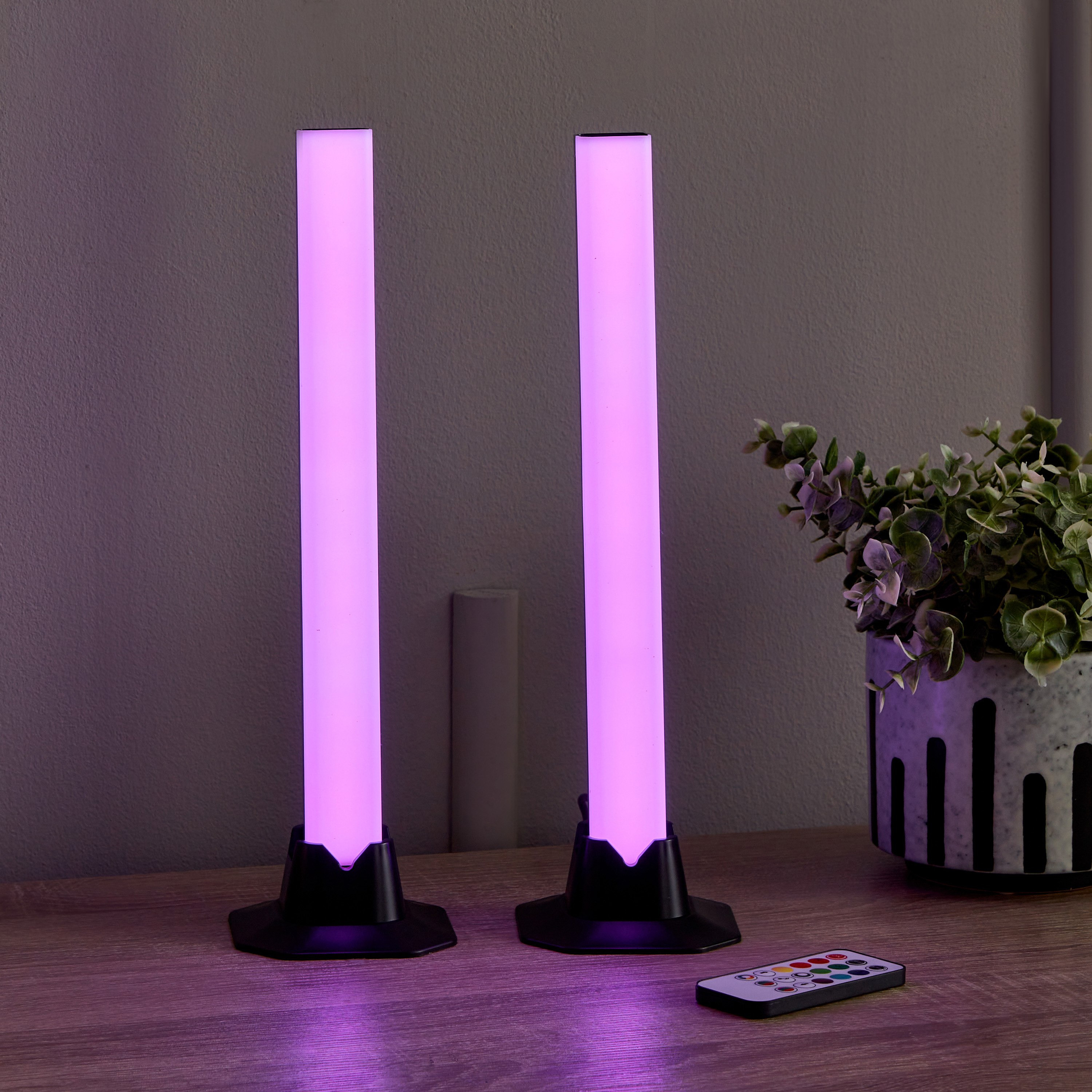 مجموعة مصابيح مكتب إل إي دي - قطعتين مع جهاز تحكم عن بعد لمزامنة الموسيقى من ليتا-hbxlivingroom-lighting-tablelamps-image-4