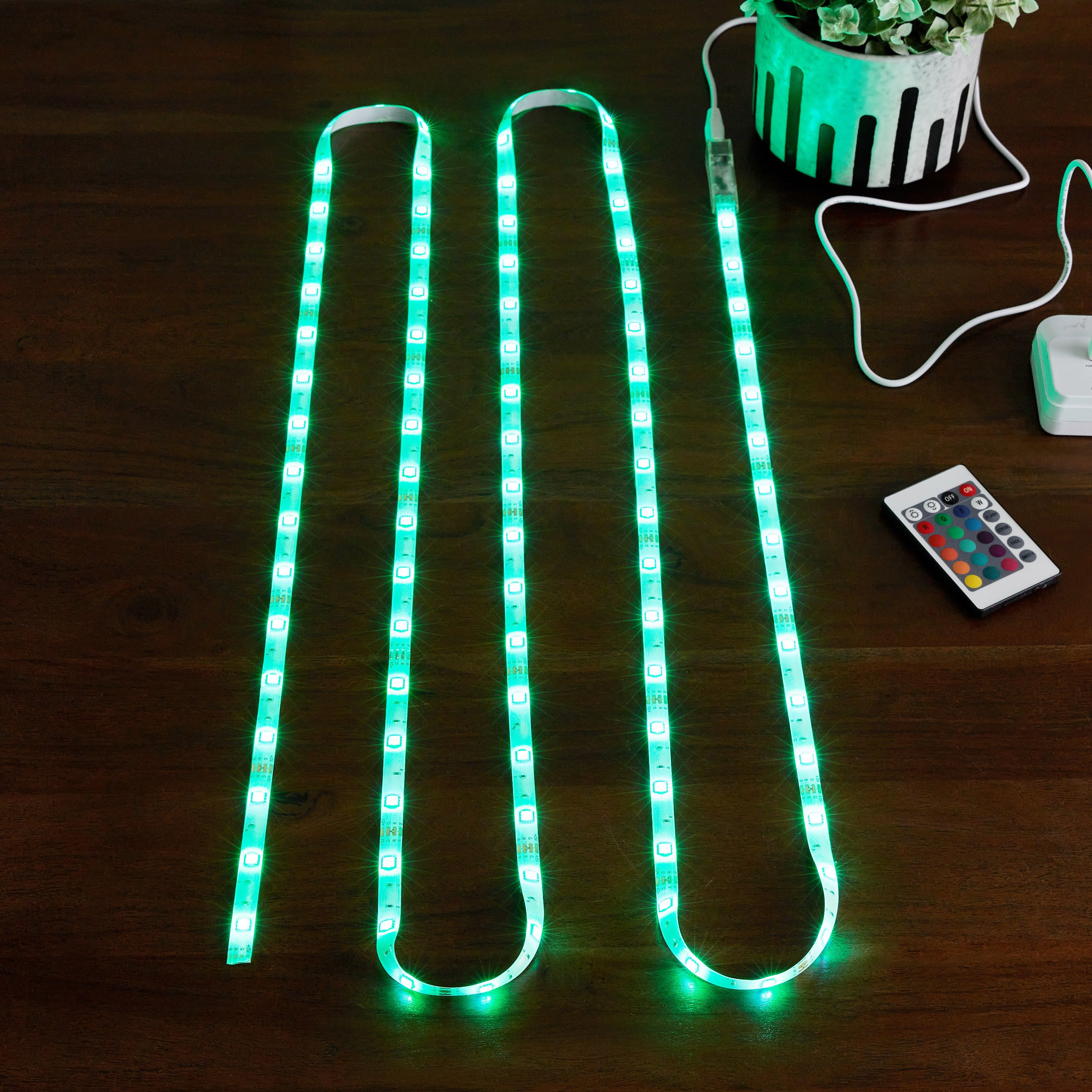 شريط إضاءة إل إي دي أر جي بي مع جهاز تحكم عن بعد من ليتا - 3 متر-hbxdiningroom-lighting-decorativesandstringlights-image-3