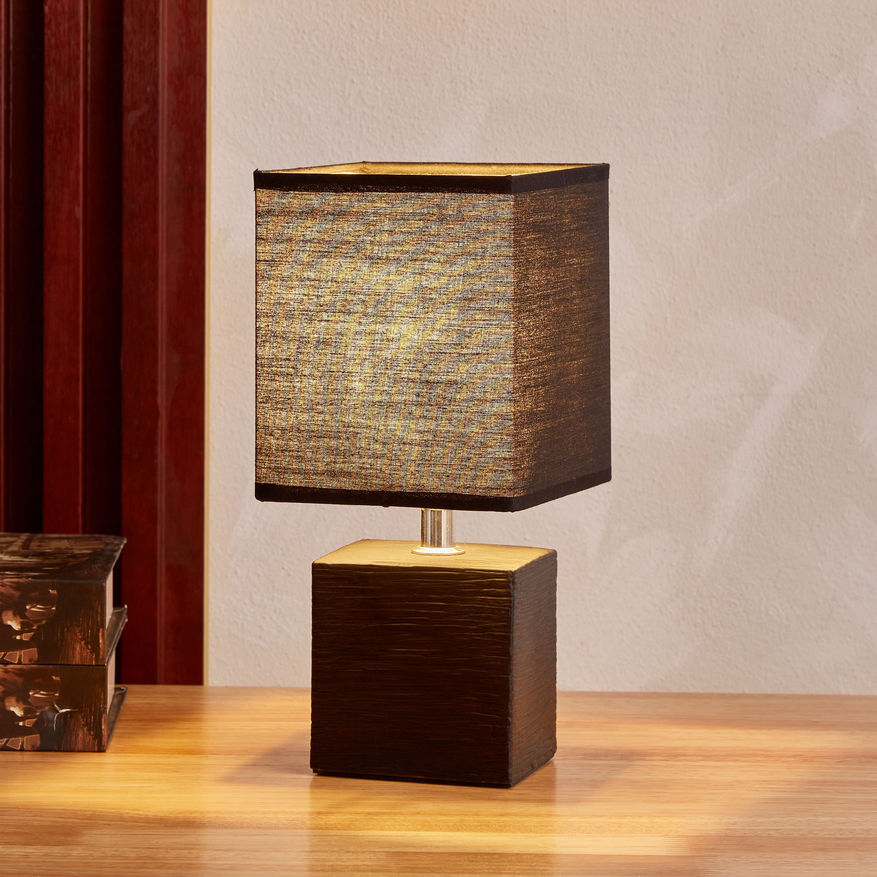 Novalie Ceramic Table Lamp with Square Lampshade - 26.5 cm-hbxbedroom-lighting-tablelamps-image-2