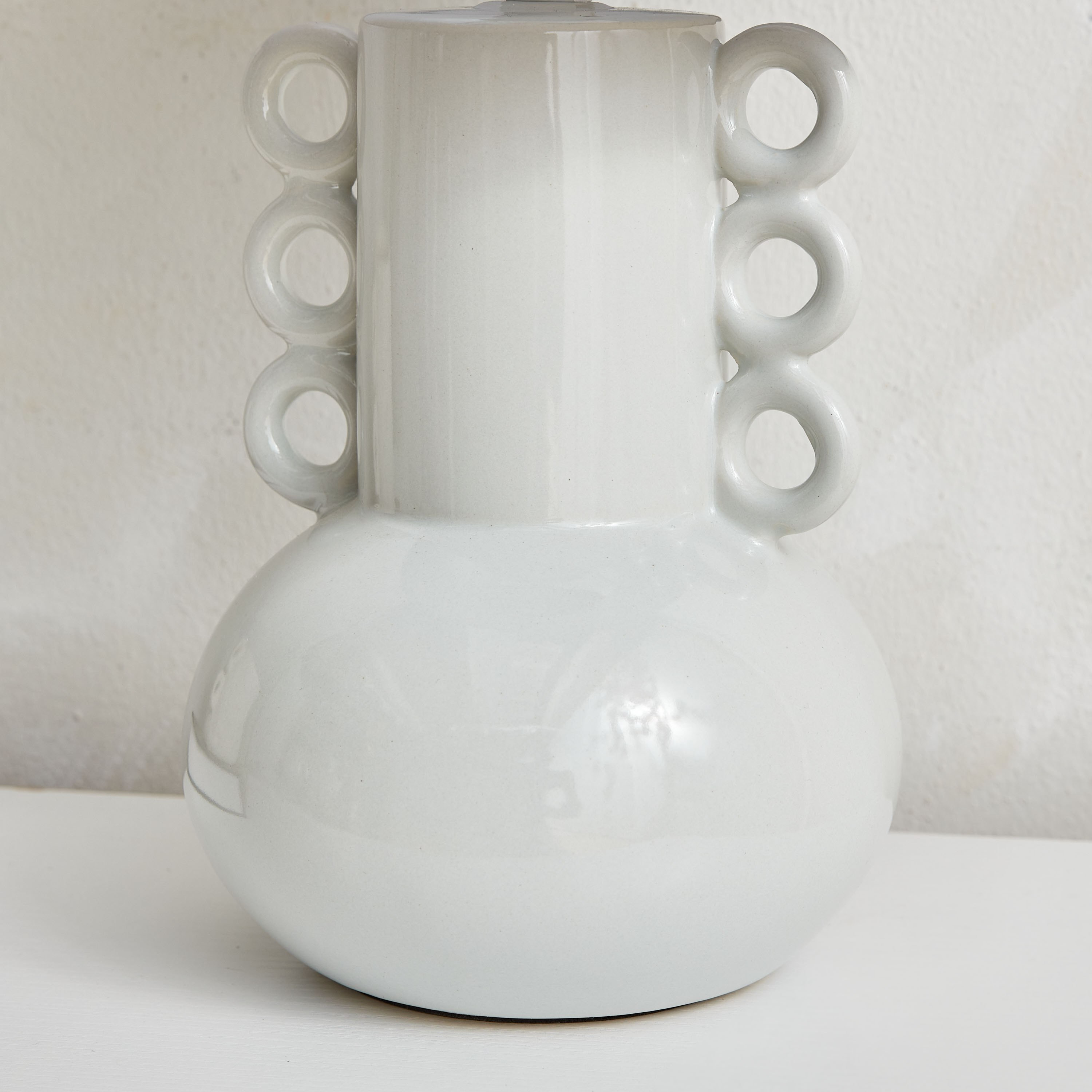 قاعدة مصباح سيراميك مرقطة باللؤلؤ مع غطاء من نوفالي - 38 سم-hbxbedroom-lighting-tablelamps-image-4