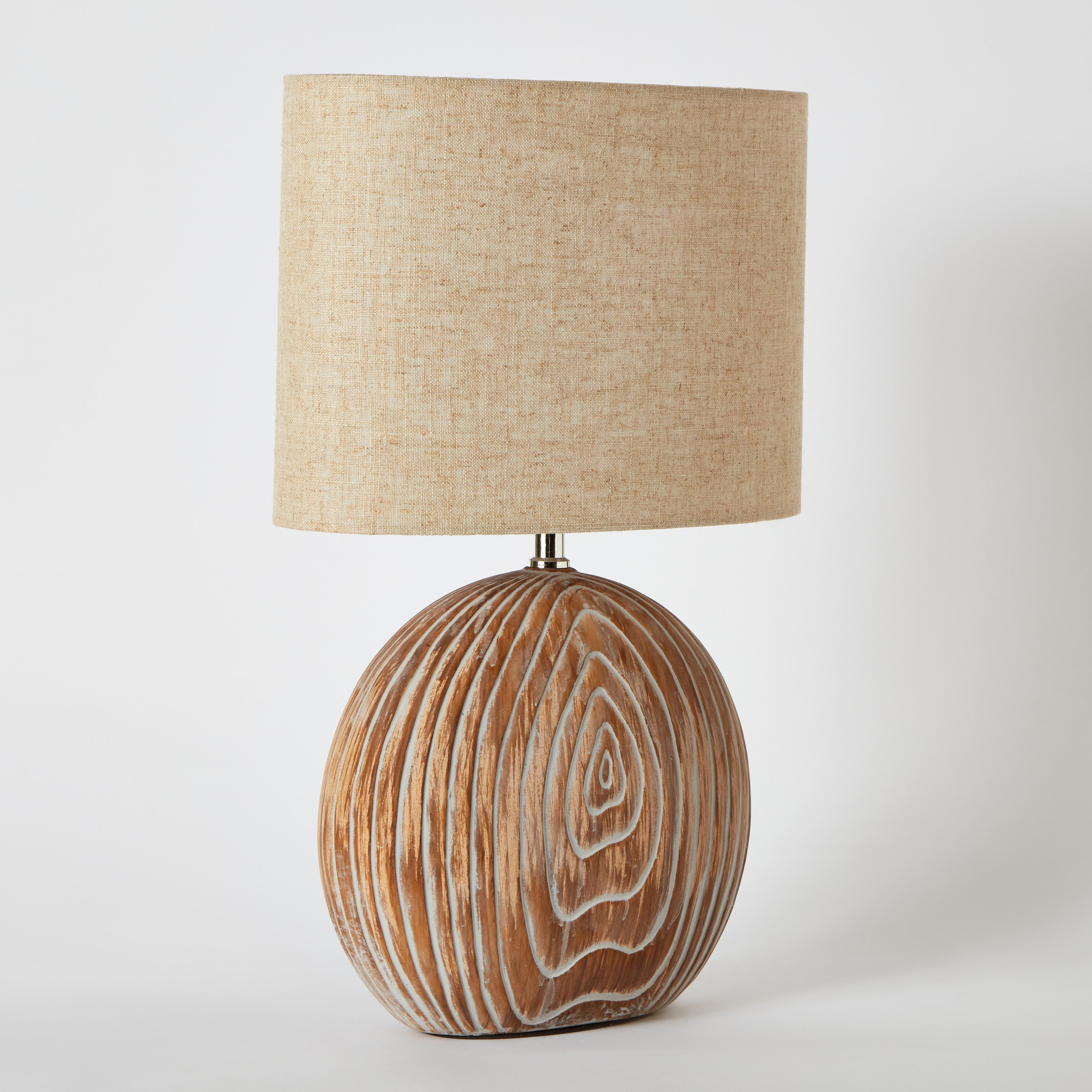 مصباح طاولة سيراميك بغطاء كتان من نوفالي - 52 سم-hbxbedroom-lighting-tablelamps-image-6