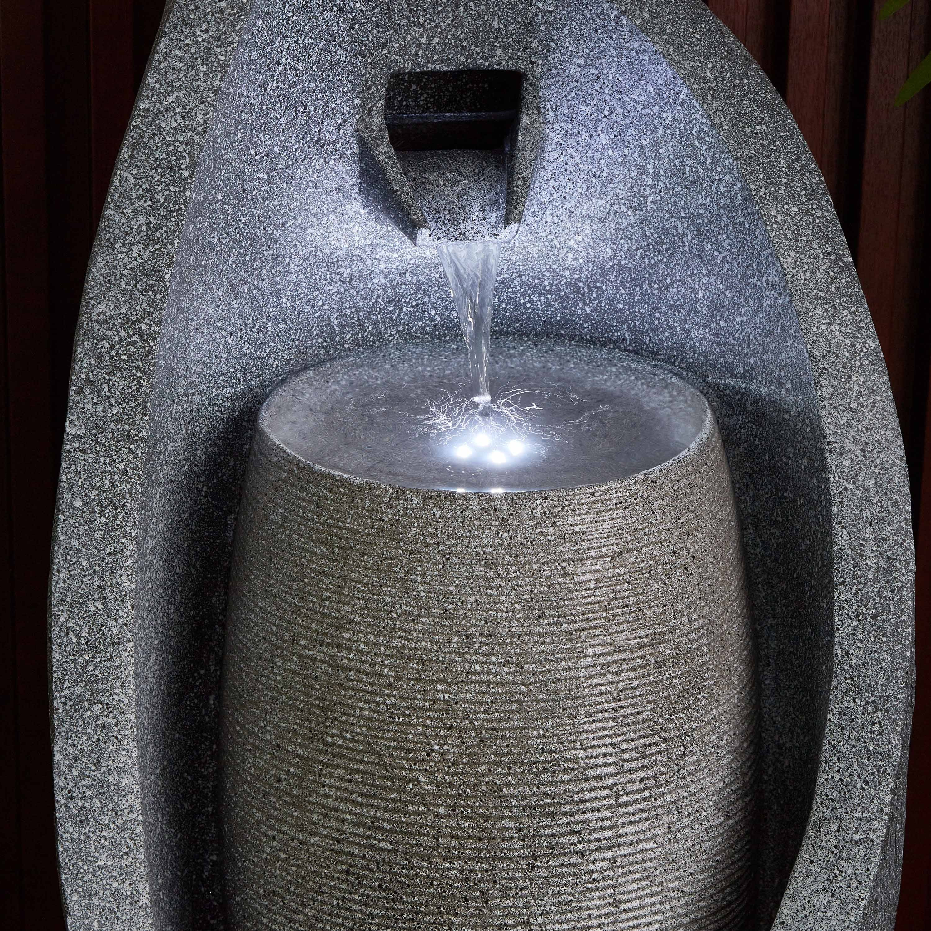 نافورة خارجية بتصميم تجريدي وإضاءة إل إي دي من أديل- 36x35x83 سم-hbxhomeware-gardenandoutdoor-outdoorfountain-image-3