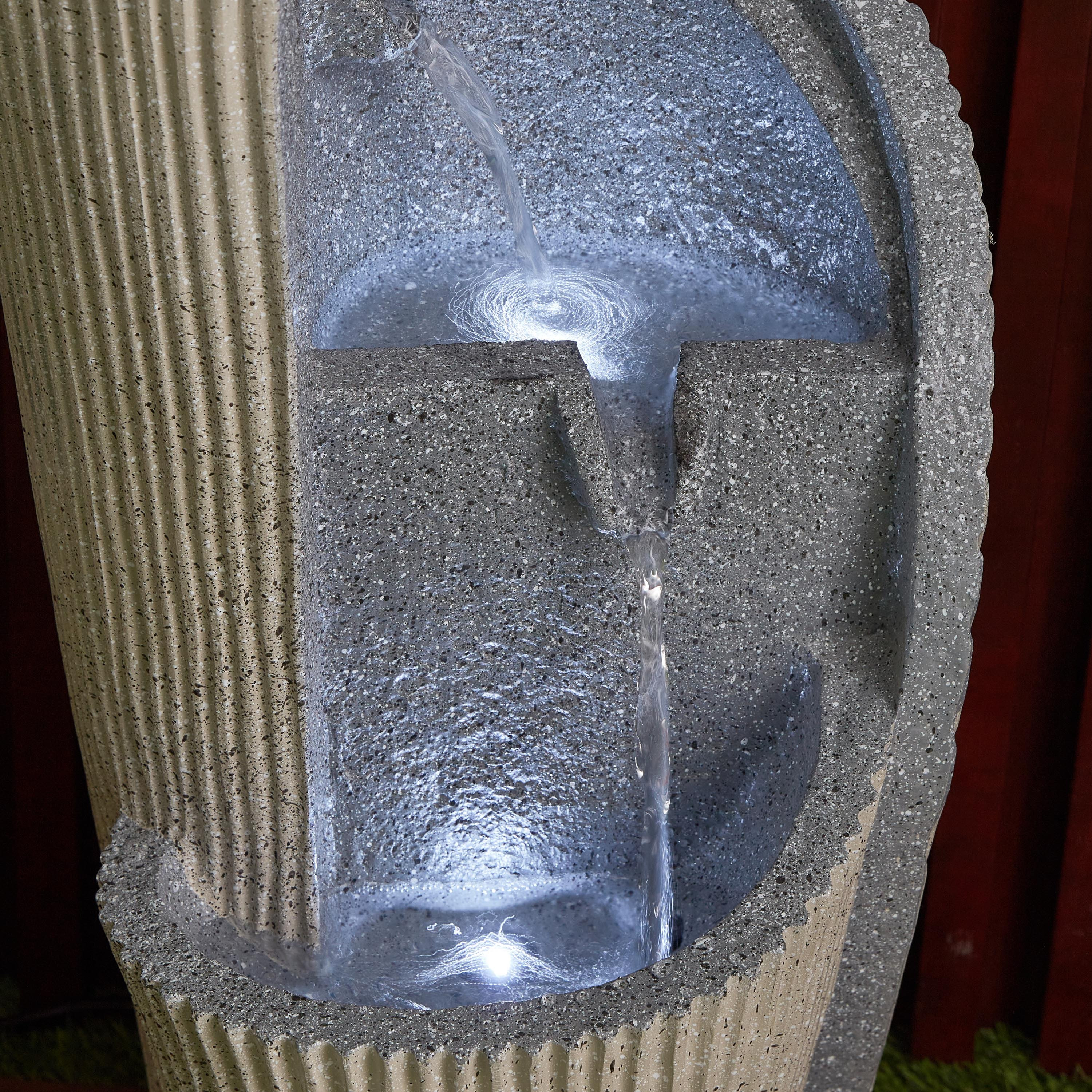 نافورة خارجية بإضاءة إل إي دي مودرن من أديل - 25.5x24.5x48.5 سم-hbxhomeware-gardenandoutdoor-outdoorfountain-image-3
