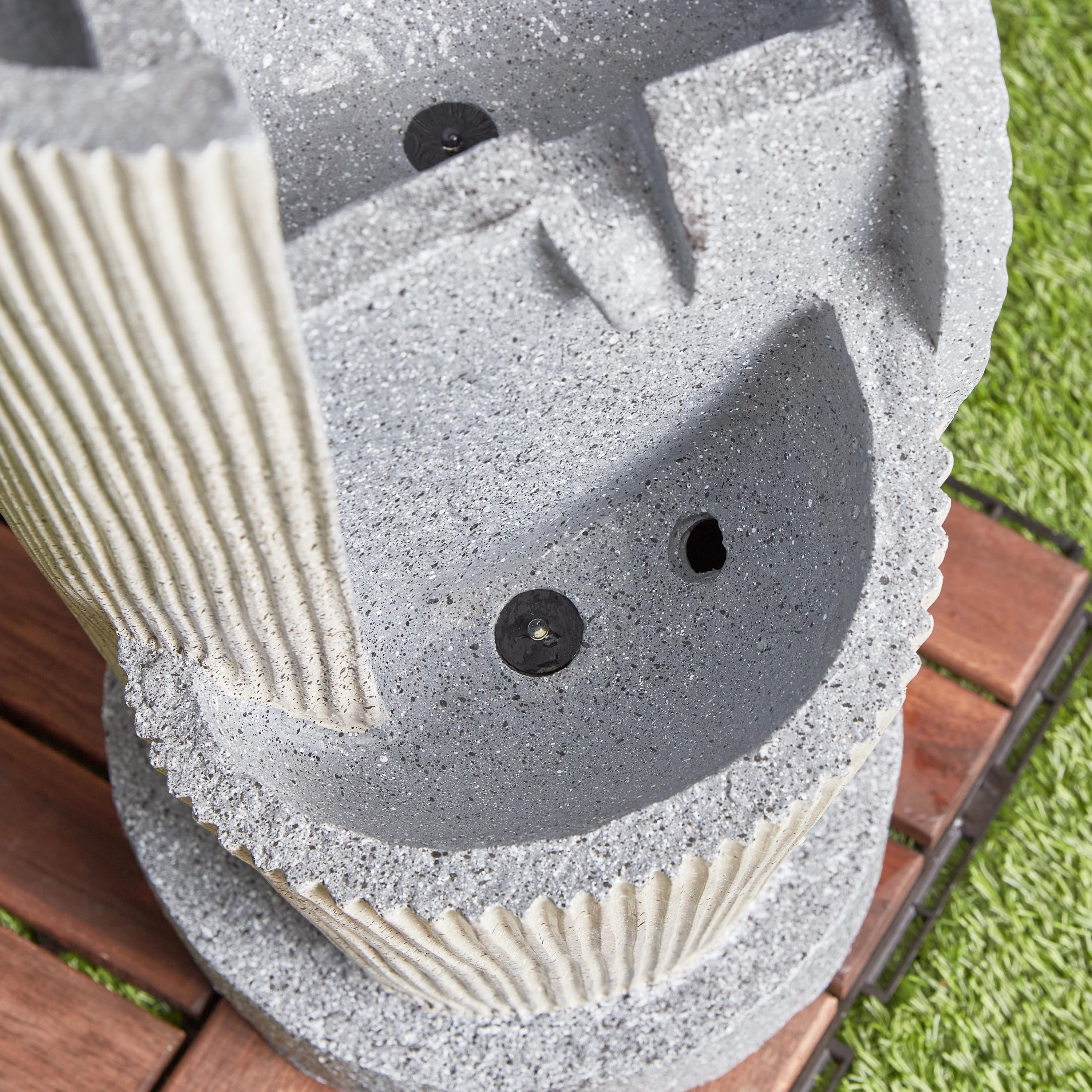 نافورة خارجية بإضاءة إل إي دي مودرن من أديل - 25.5x24.5x48.5 سم-hbxhomeware-gardenandoutdoor-outdoorfountain-image-4