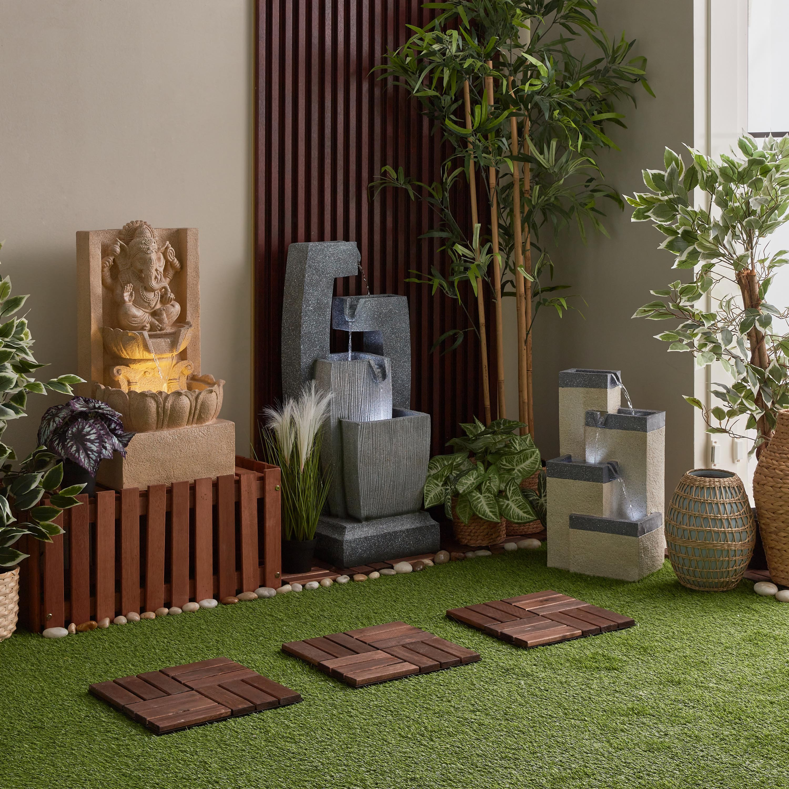 نافورة خارجية تجريدية بإضاءة إل إي دي من أديل - 36.5x26.2x80.5 سم-hbxhomeware-gardenandoutdoor-outdoorfountain-image-6