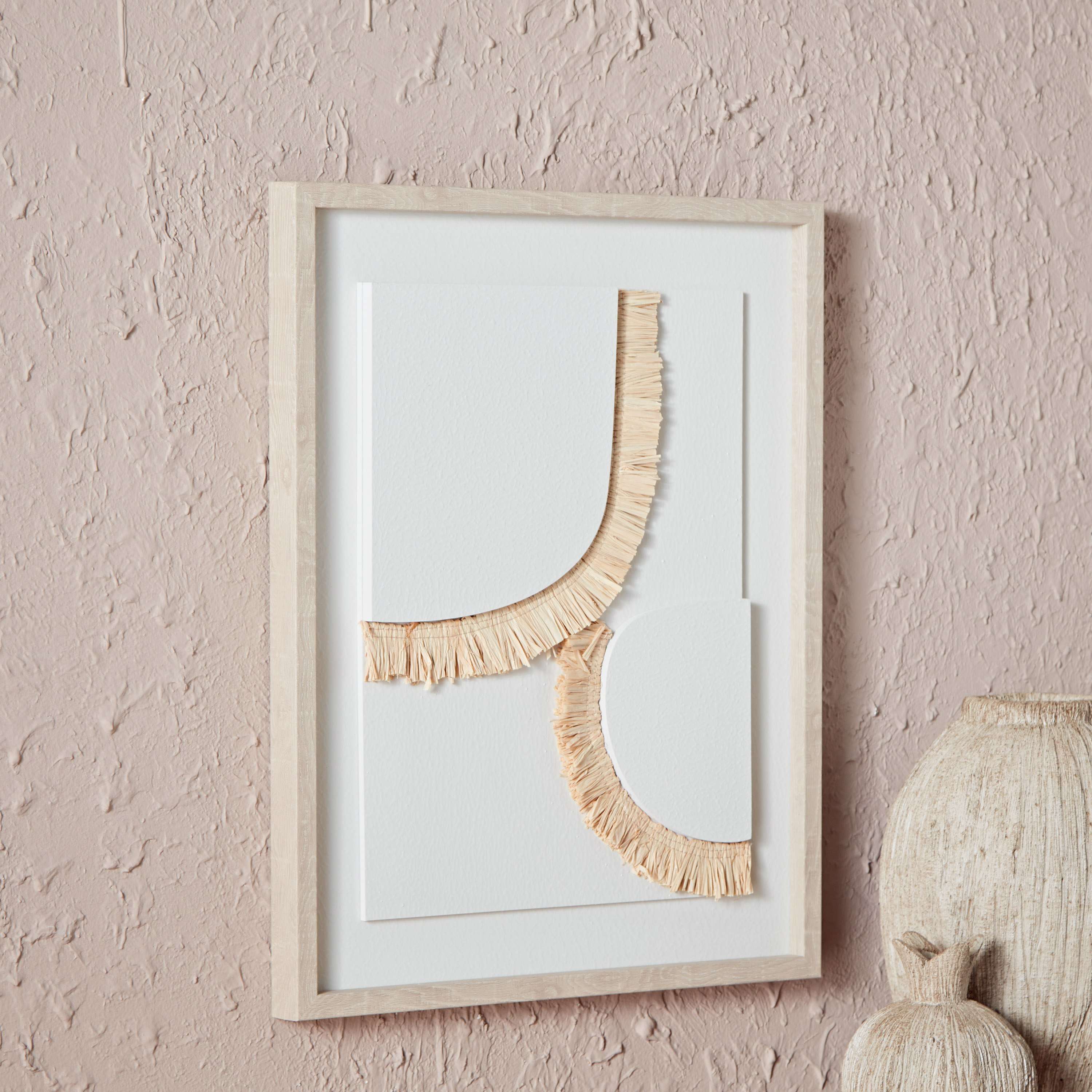 لوحة كانفاس مؤطرة ثلاثية الأبعاد مع لمسات طبيعية من أوليفر - 40x50x3 سم-hbxhomeware-hbxdecorandfurnishings-image-1