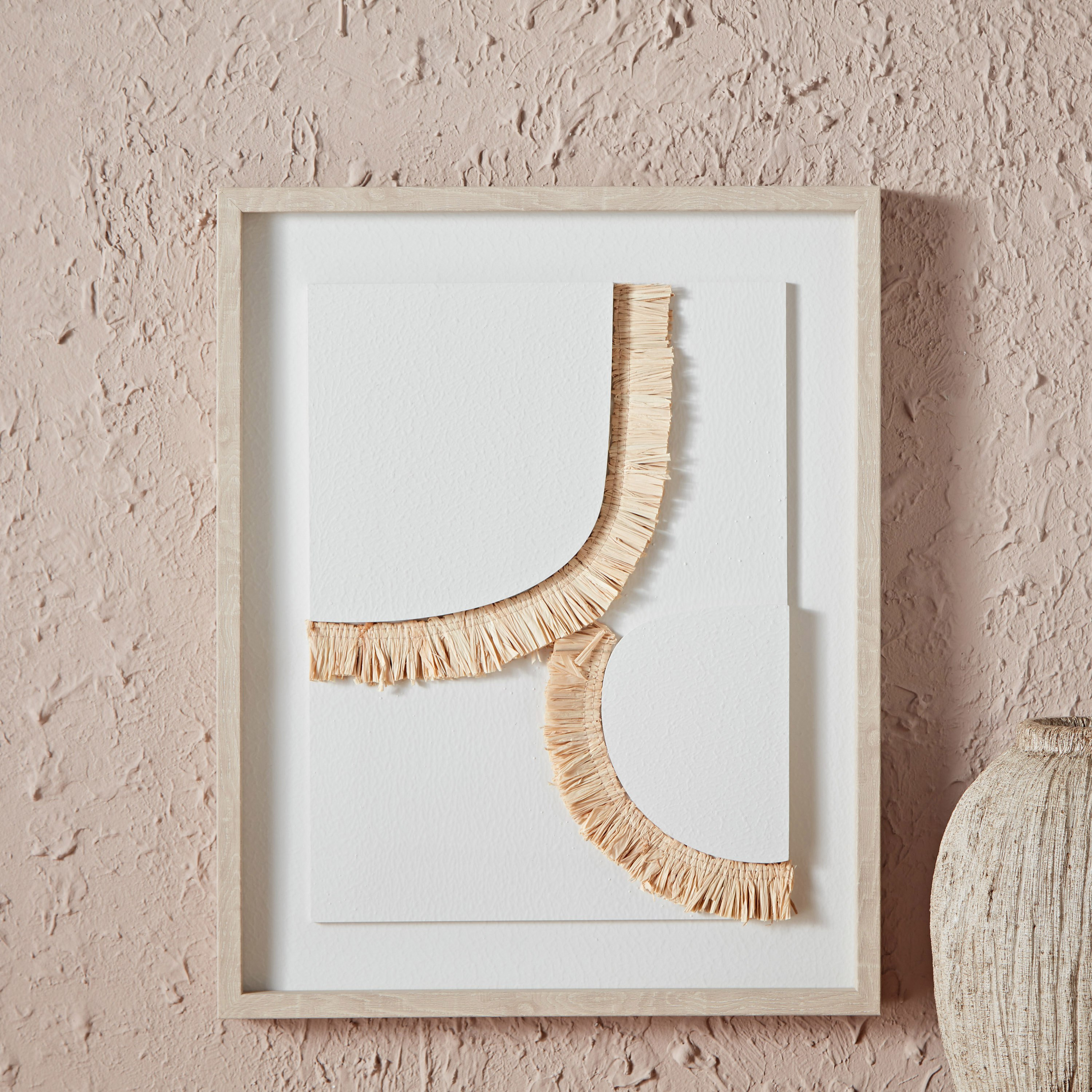 لوحة كانفاس مؤطرة ثلاثية الأبعاد مع لمسات طبيعية من أوليفر - 40x50x3 سم-hbxhomeware-hbxdecorandfurnishings-image-2