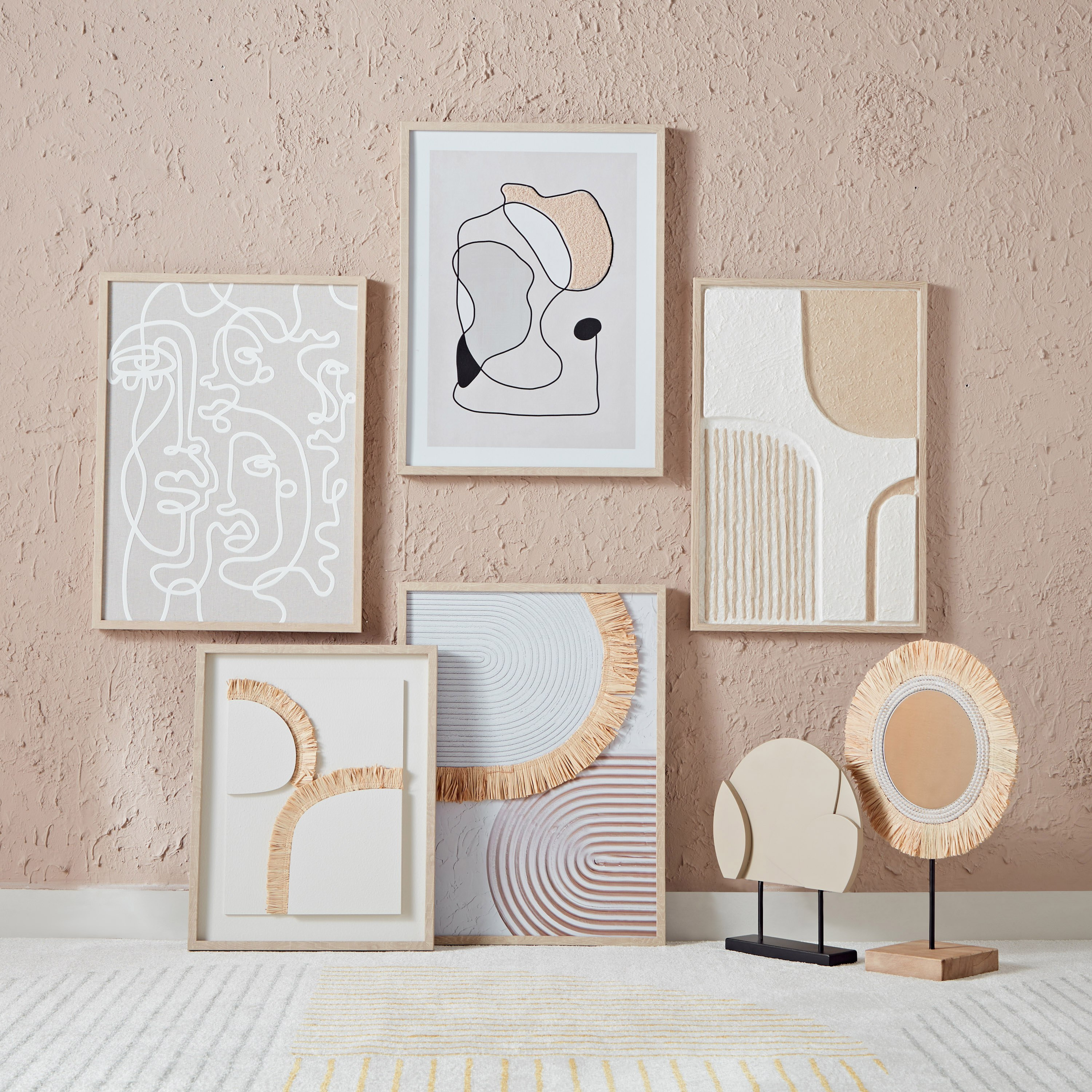 لوحة كانفاس مؤطرة ثلاثية الأبعاد مع لمسات طبيعية من أوليفر - 40x50x3 سم-hbxhomeware-hbxdecorandfurnishings-image-4