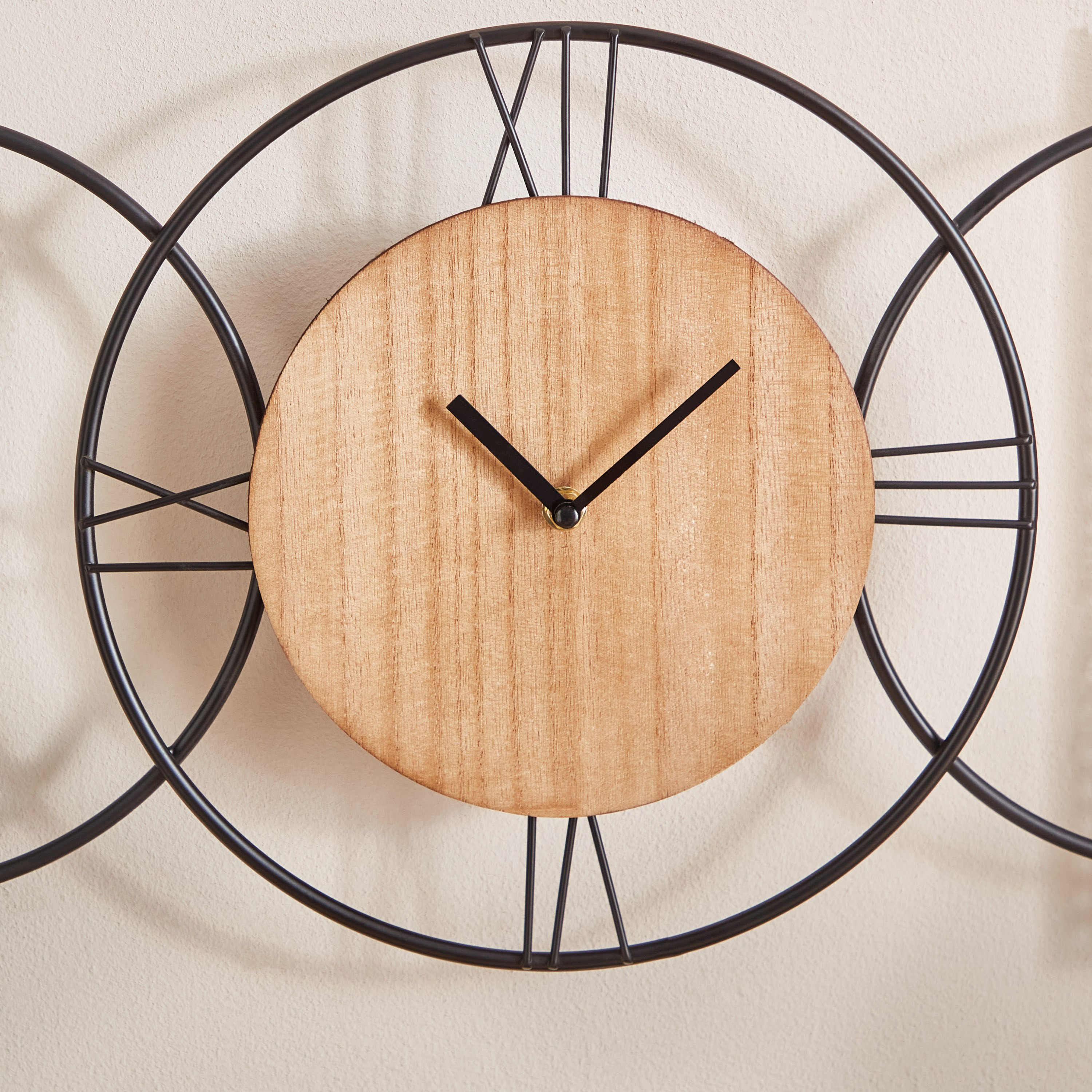 ساعة حائط معدن وألواح ليفية متوسط الكثافة من أوليفير - 30x71x4.5 سم-hbxdiningroom-decorandaccessories-clocks-image-5