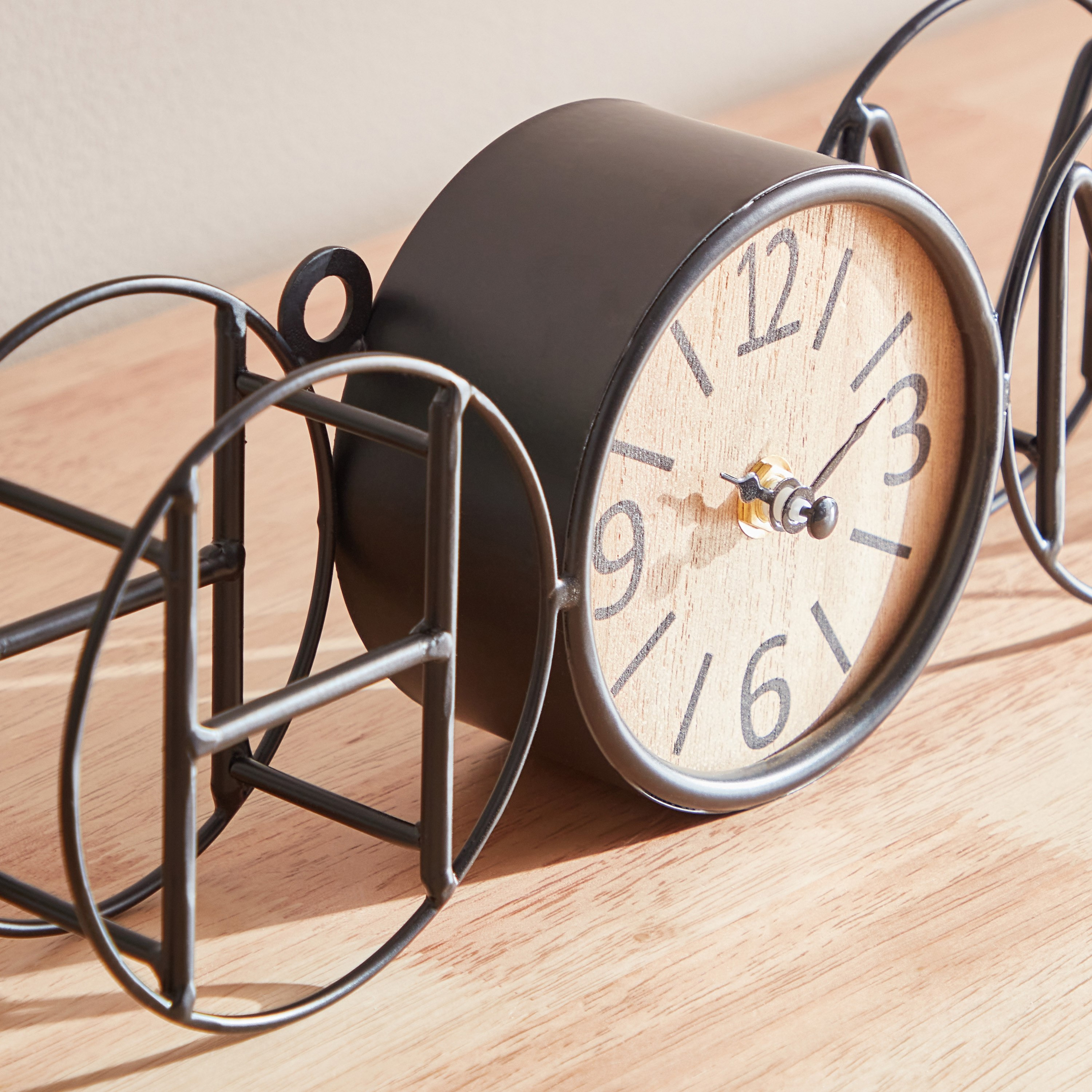 ساعة طاولة معدن وألواح ليفية متوسط الكثافة من أوليفير - 41.5x10x5 سم-hbxdiningroom-decorandaccessories-clocks-image-4