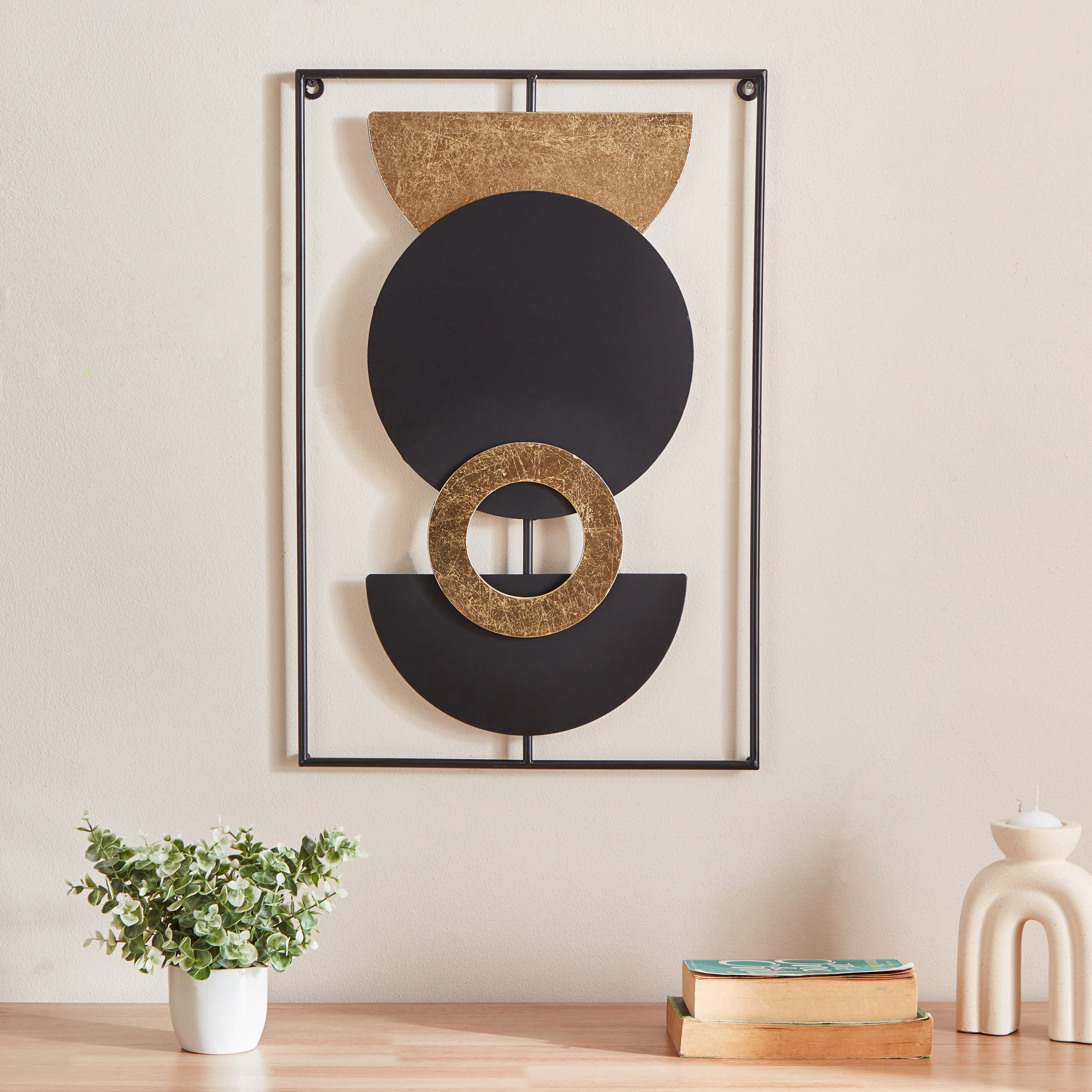 زينة حائط معدن من أوليفر - 40x60x3 سم-hbxdiningroom-walldecor-wallart-image-2