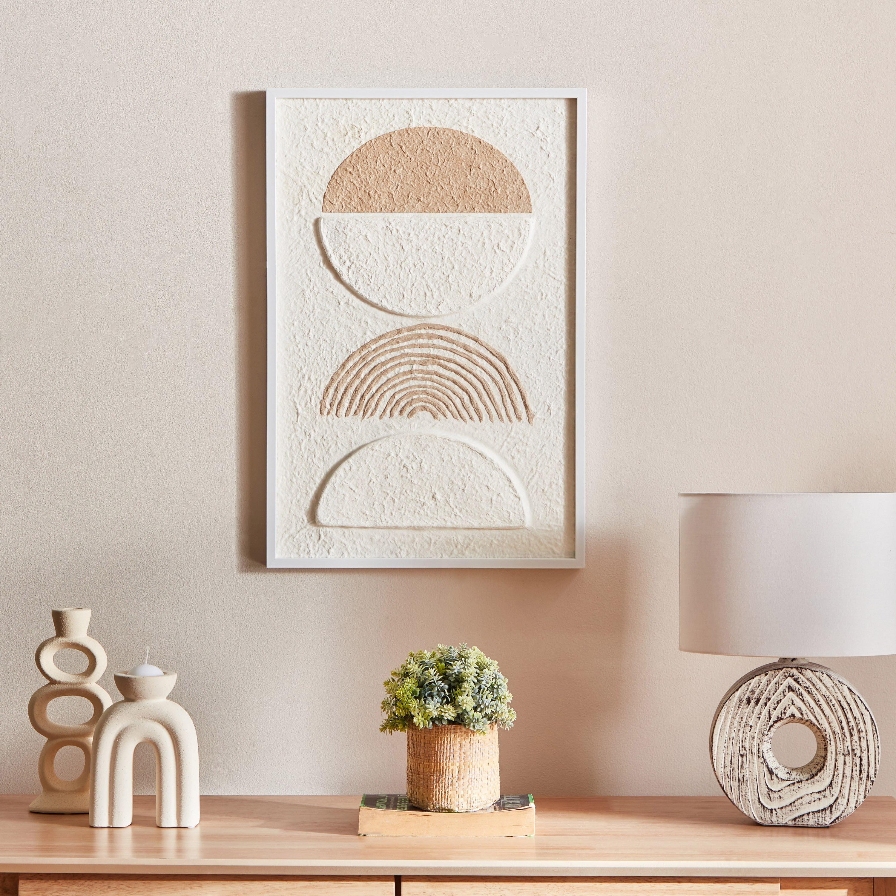 لوحة مؤطرة ورقية مصنوعة يدويًا من أوليفر - 40x60x2.2 سم-hbxhomeware-hbxdecorandfurnishings-image-2