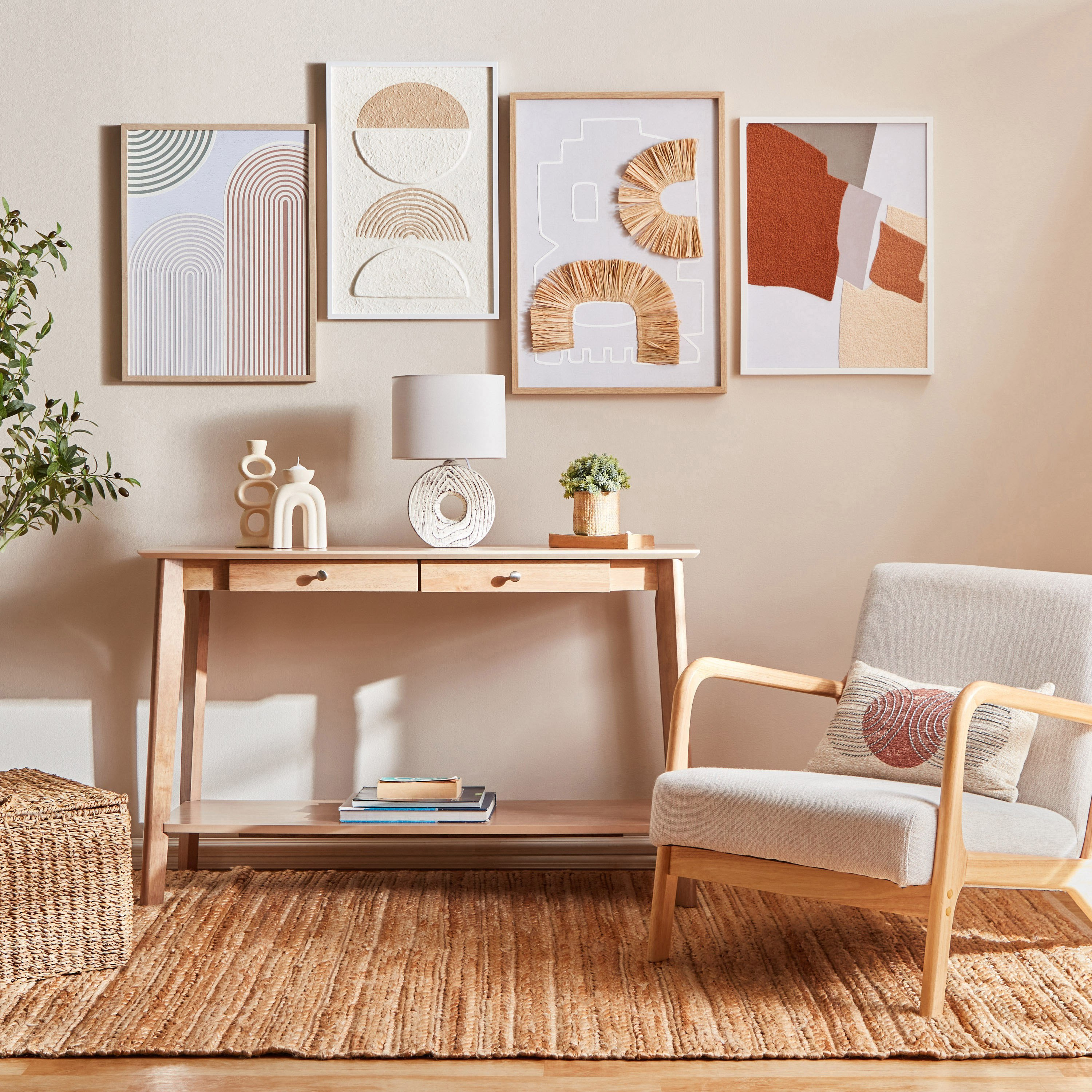لوحة مؤطرة ورقية مصنوعة يدويًا من أوليفر - 40x60x2.2 سم-hbxhomeware-hbxdecorandfurnishings-image-5