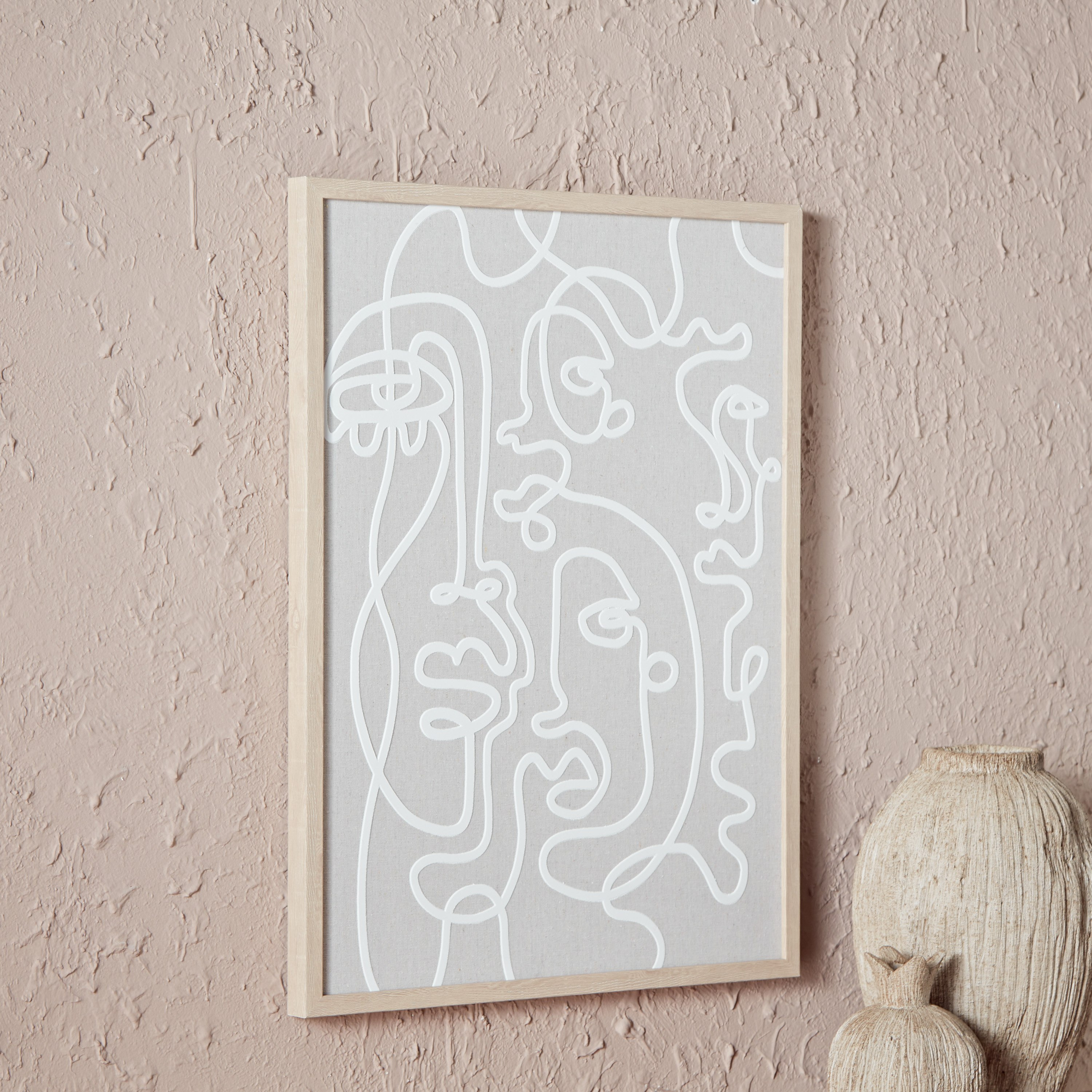 زينة حائط كانفاس وستايروفوم مؤطرة من أوليفر - 45x60x2.5 سم-hbxhomeware-hbxdecorandfurnishings-image-1