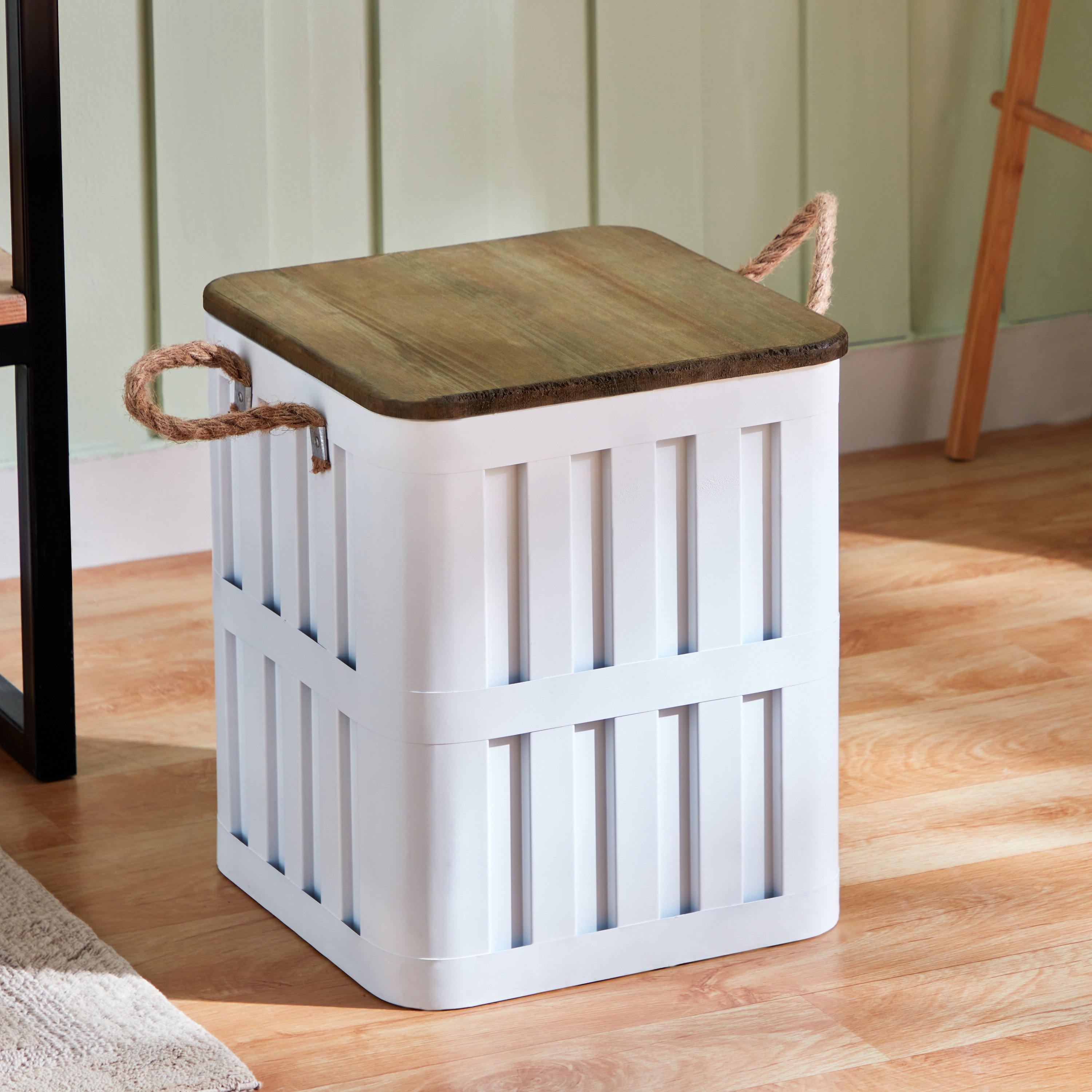 فانوس معدن بمقبض من إلدورا - 35x35x42 سم-hbxbedroom-bedroomaccessories-bedroomstorage-image-1