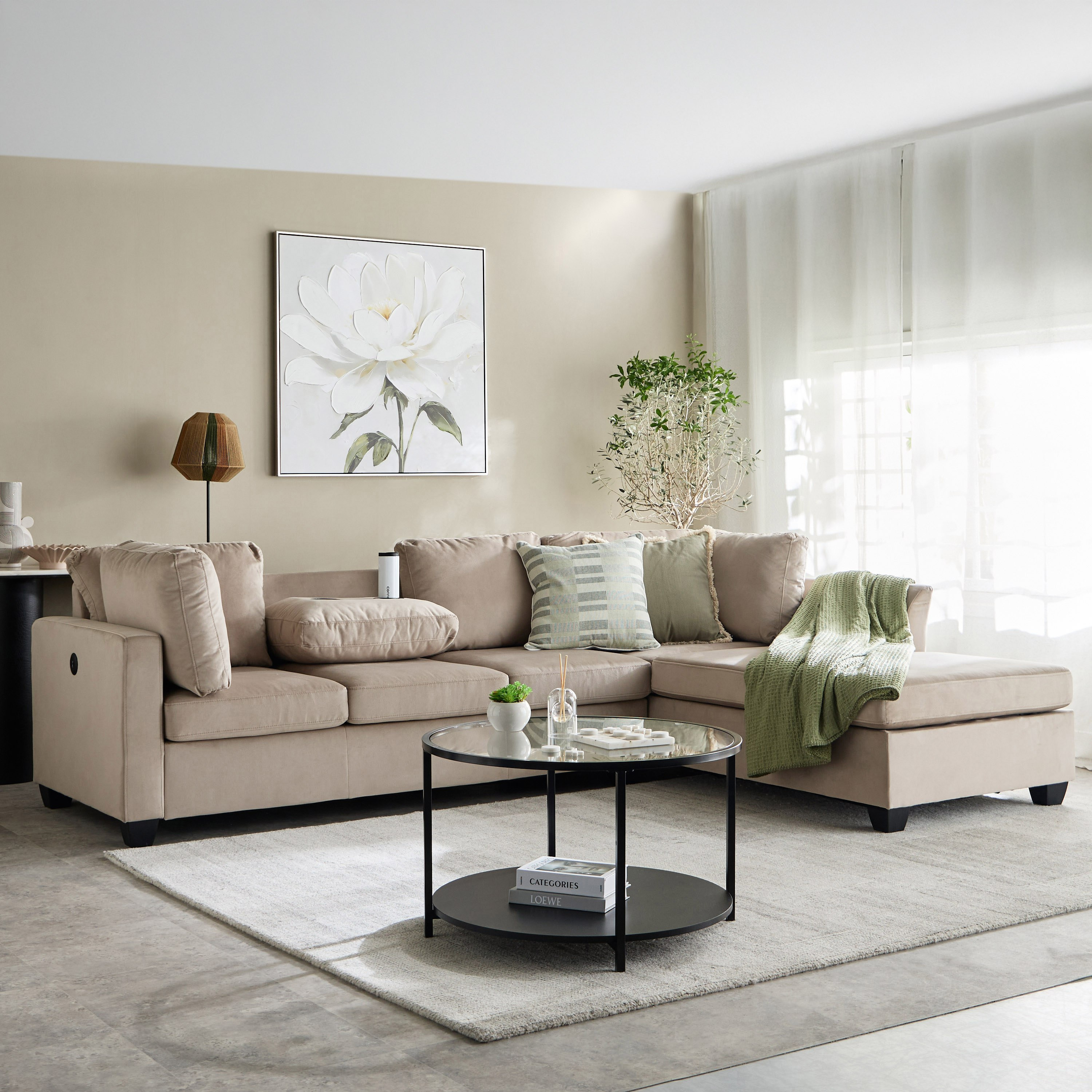 Urbandale 4-Seater Reversible Corner Fabric Sofa with Dropdown Cupholders and USB Port-hbxlivingroom-sofasandarmchairs-modularsofas-image-14