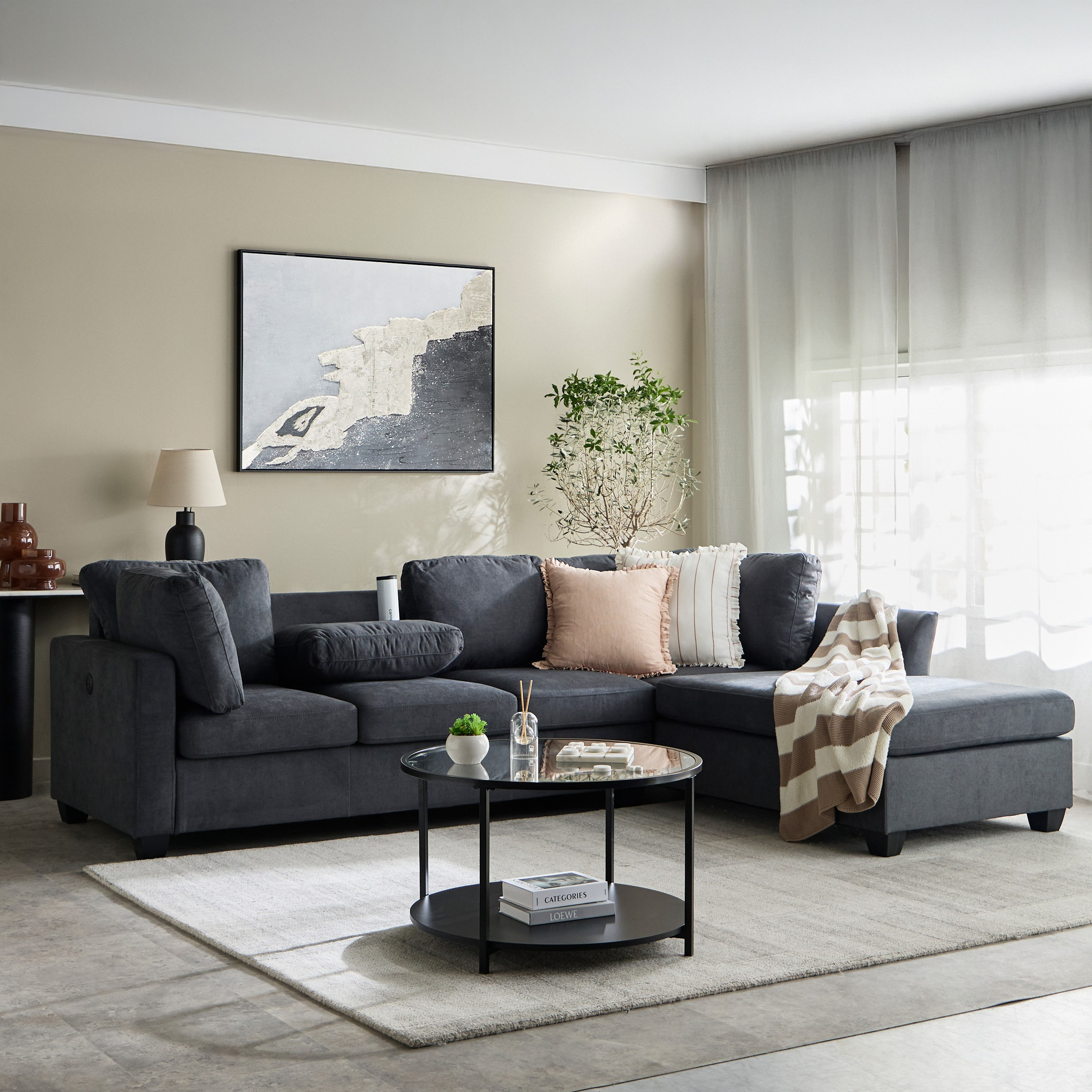 Urbandale 4-Seater Reversible Corner Fabric Sofa with Dropdown Cupholders and USB Port-hbxlivingroom-sofasandarmchairs-modularsofas-image-12