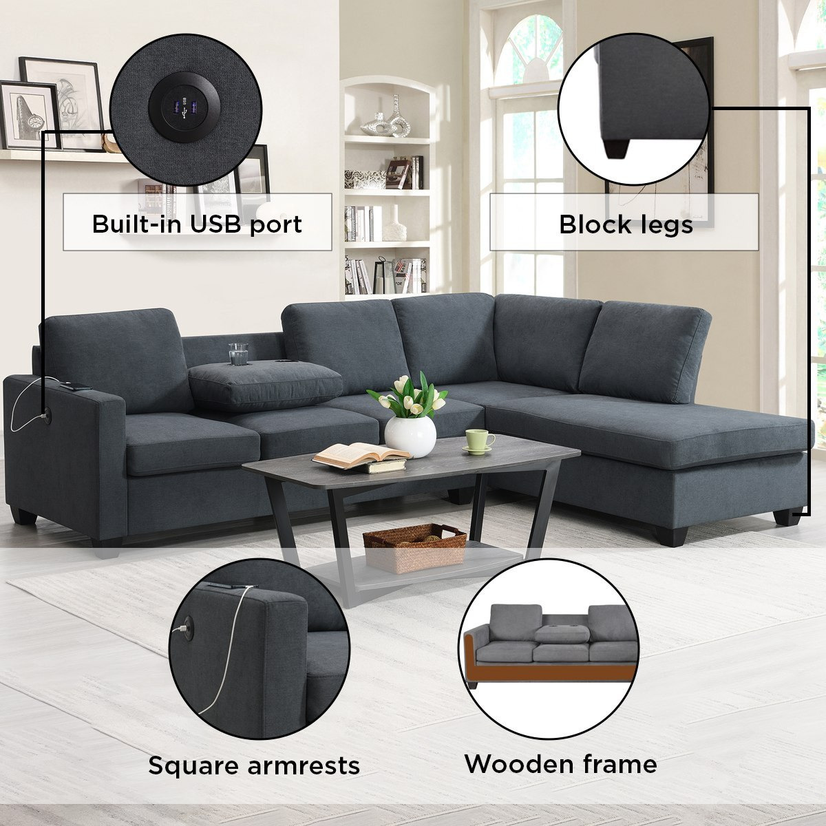Urbandale 4-Seater Reversible Corner Fabric Sofa with Dropdown Cupholders and USB Port-hbxlivingroom-sofasandarmchairs-modularsofas-image-14