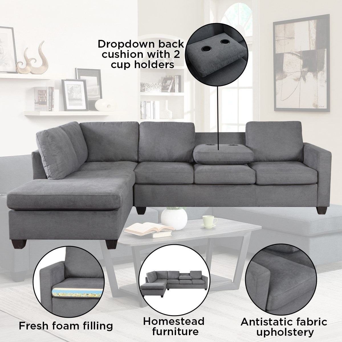Urbandale 4-Seater Reversible Corner Fabric Sofa with Dropdown Cupholders and USB Port-hbxlivingroom-sofasandarmchairs-modularsofas-image-15