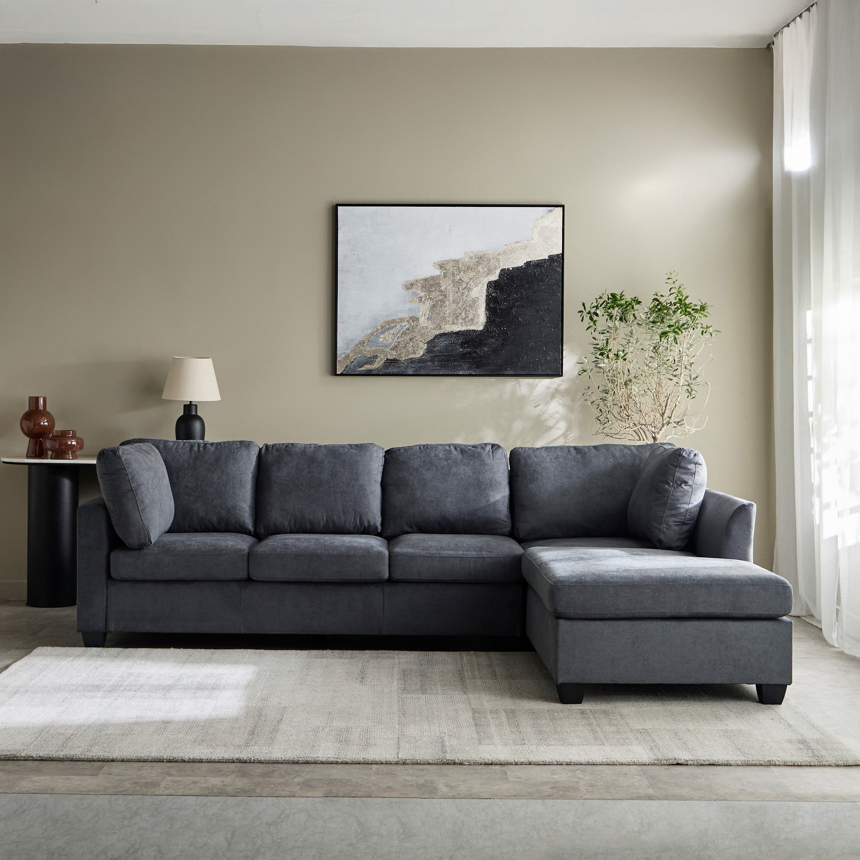 Urbandale 4-Seater Reversible Corner Fabric Sofa with Dropdown Cupholders and USB Port-hbxlivingroom-sofasandarmchairs-modularsofas-image-2