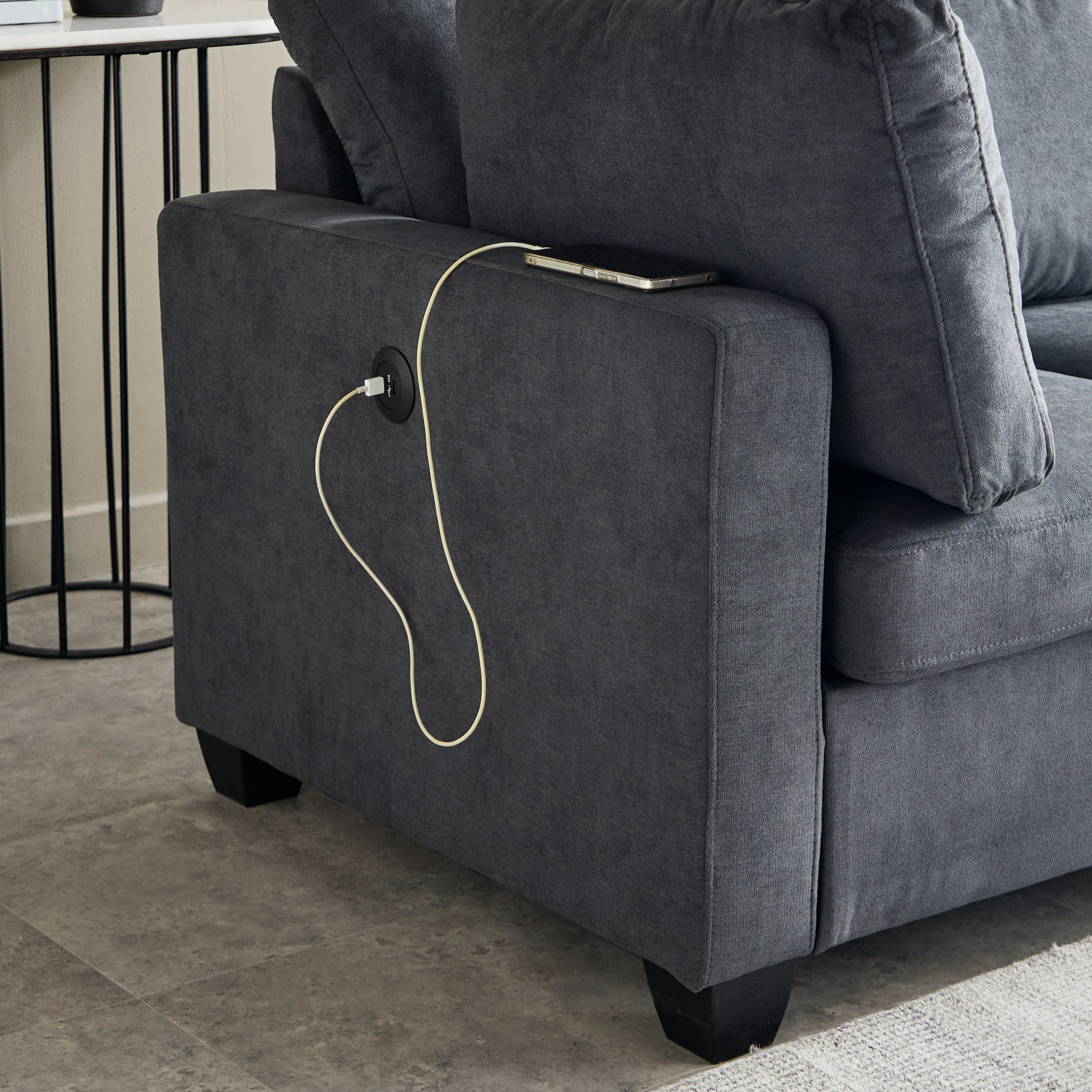 Urbandale 4-Seater Reversible Corner Fabric Sofa with Dropdown Cupholders and USB Port-hbxlivingroom-sofasandarmchairs-modularsofas-image-7