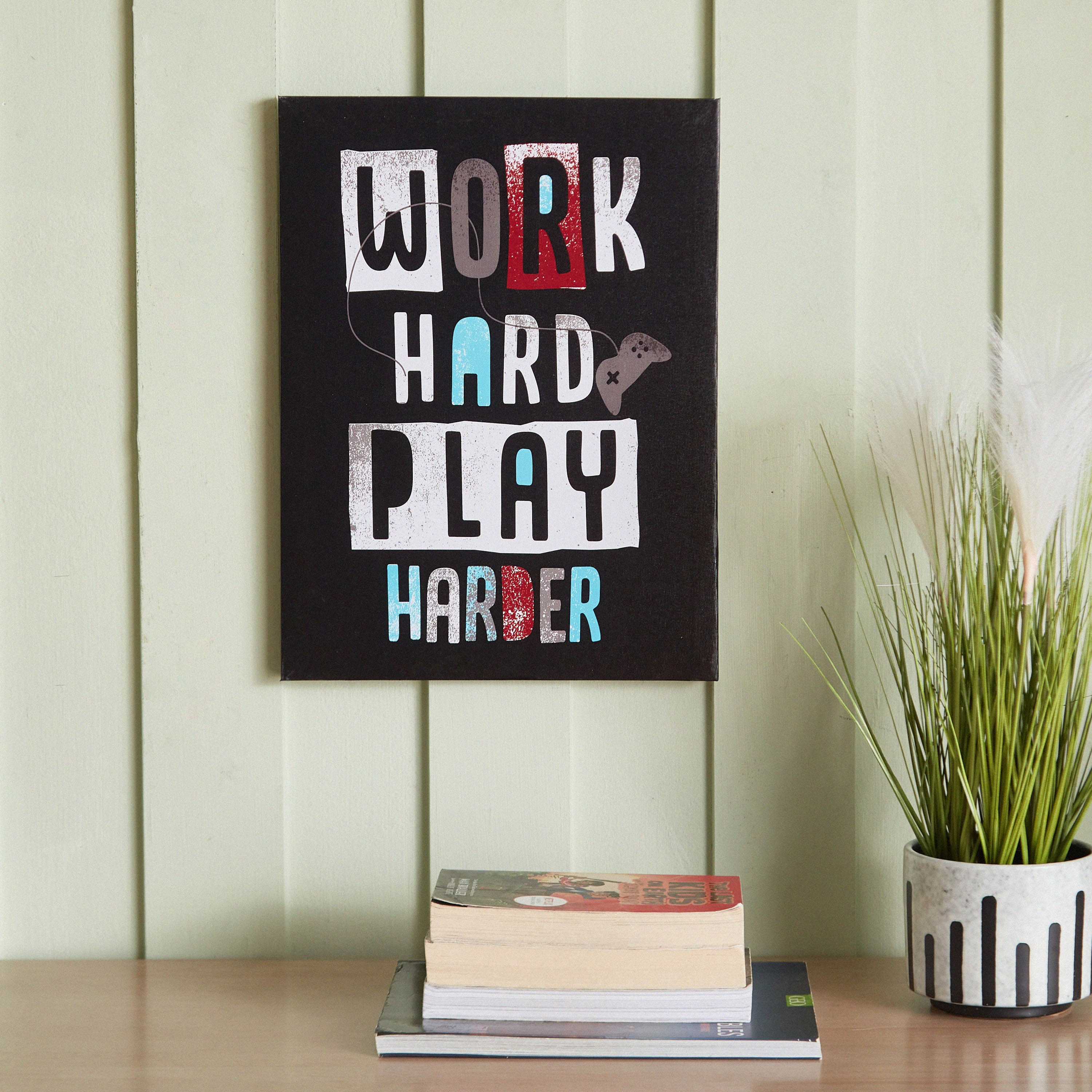 لوحة فنية جدارية من القماش الصلب للعمل الفني من جيمينج - 30x40x1.8 سم-hbxhomeware-hbxkidsandyouth-image-1