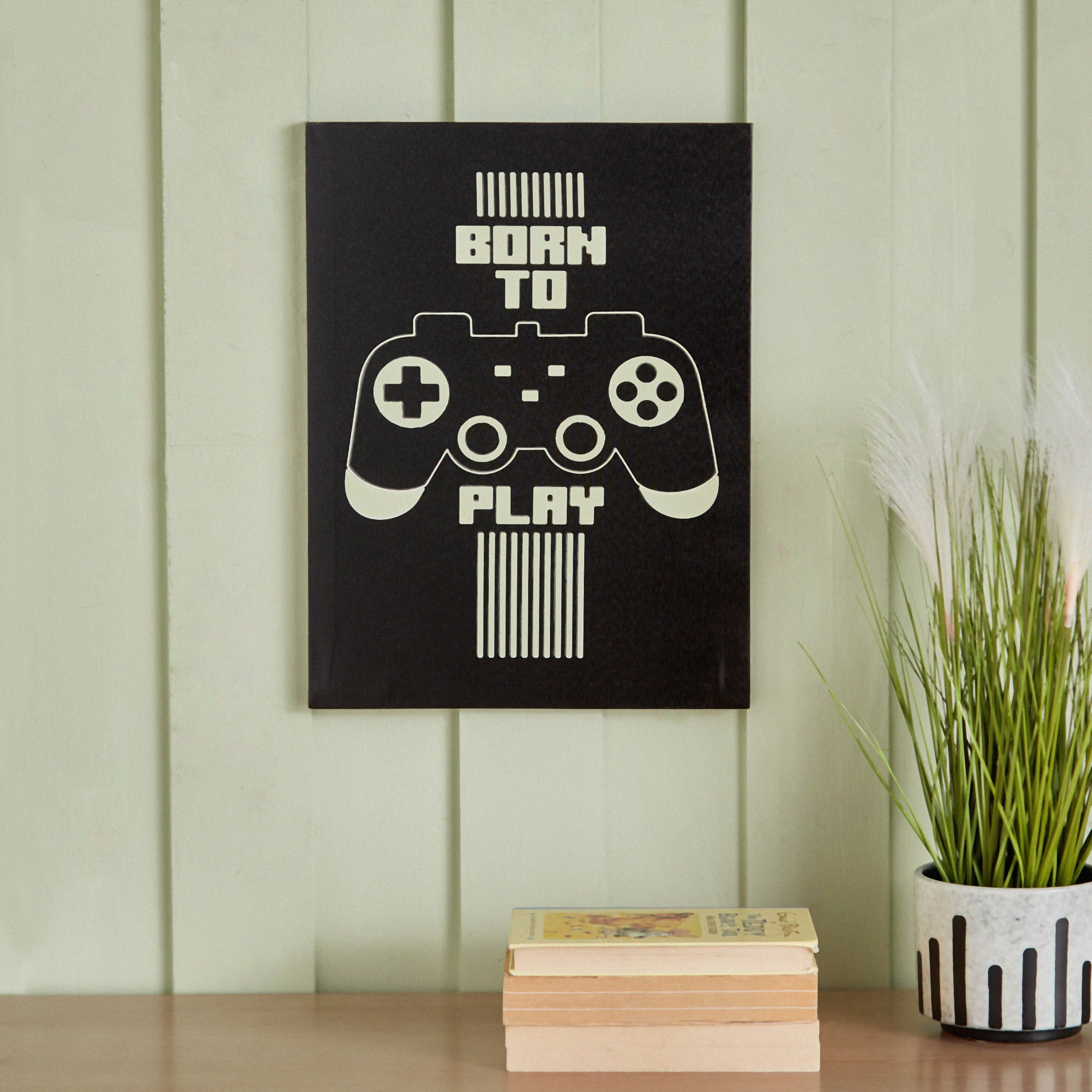 زينة حائط كانفاس تتوهج في الظلام من جيمينج - 30x40x1.8 سم-hbxhomeware-hbxkidsandyouth-image-1