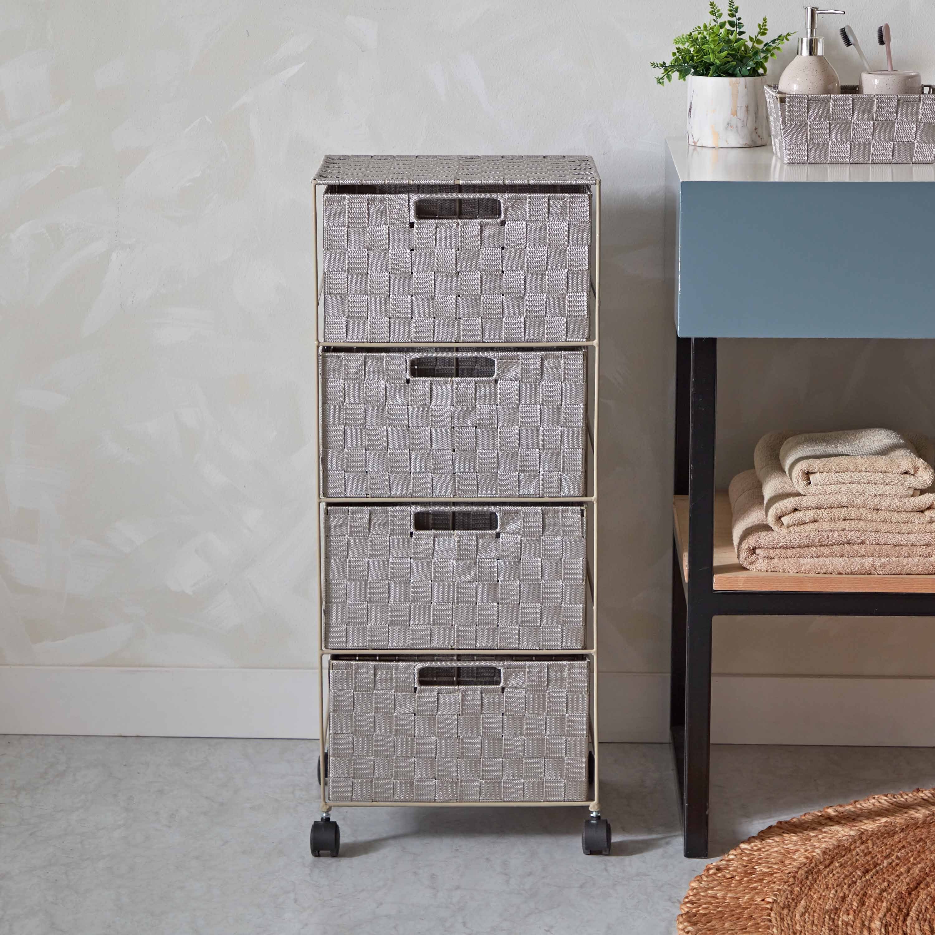 Strap 4-Drawer Cabinet with Casters - 35x30x85 cm-PROMO_HB_AE_B1G1_250925-image-2