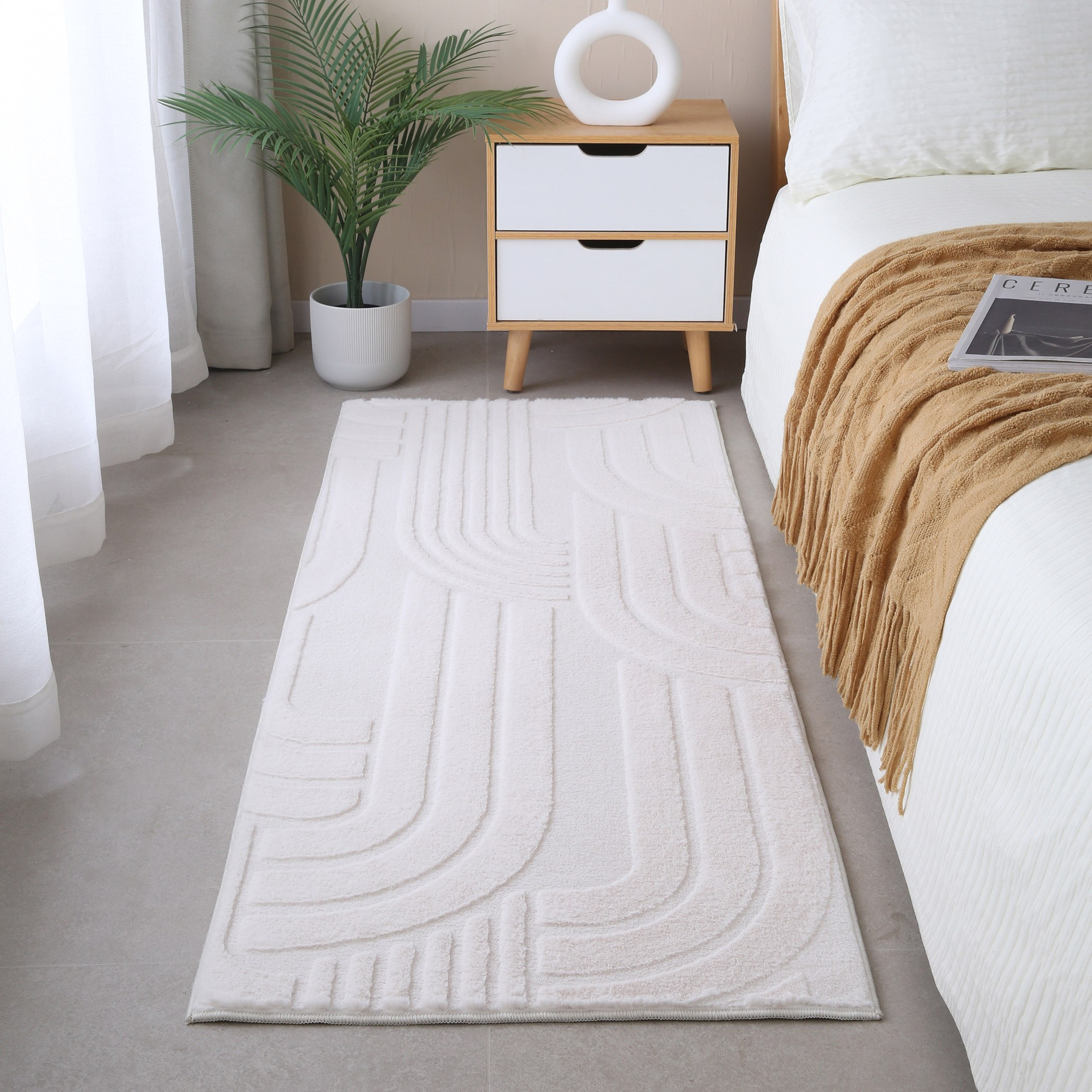 سجادة جاكار فرو أرنب من زارا - 60x150 سم-hbxdecorandfurnishings-floorcoverings-rugs-image-1