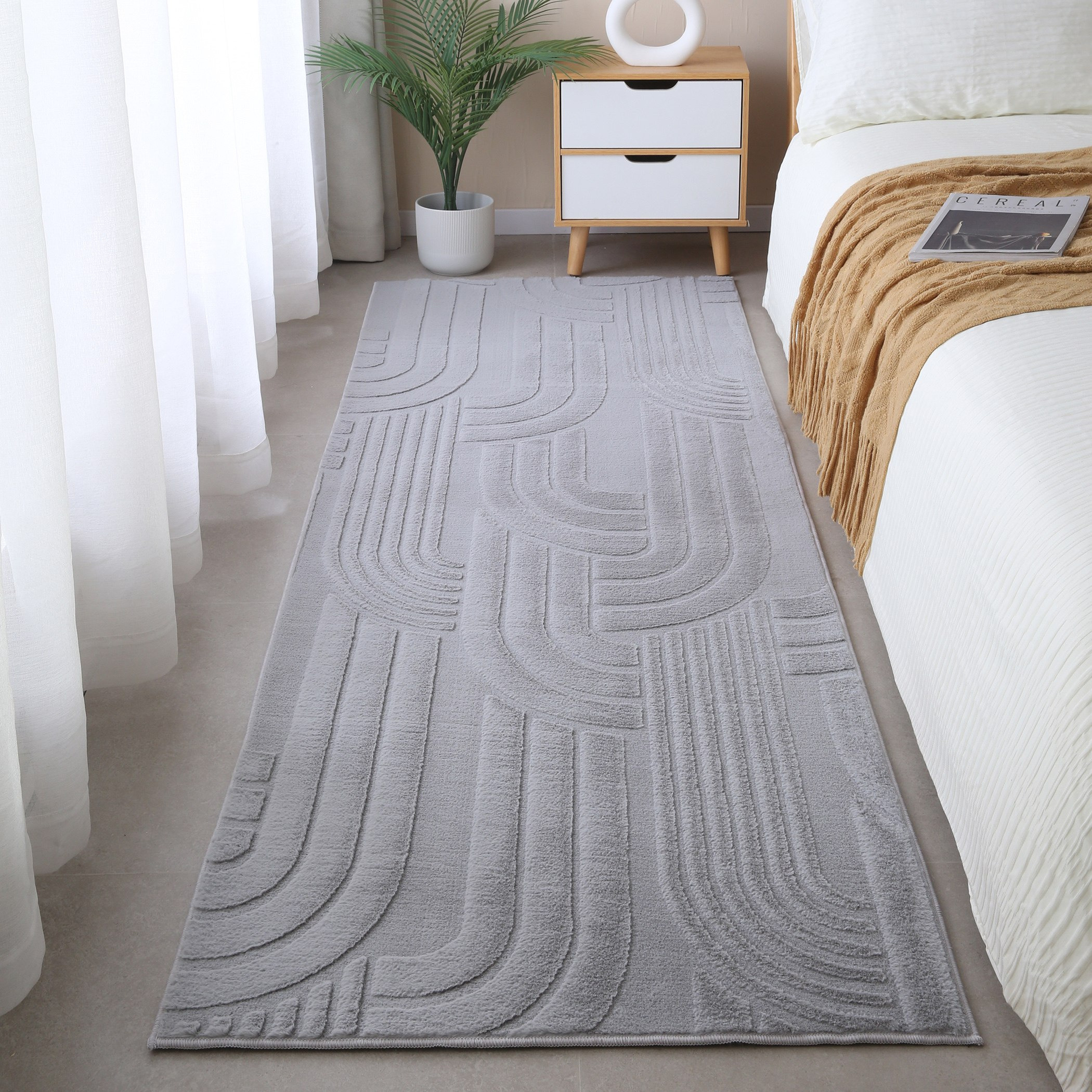 سجادة جاكار فرو أرنب من زارا - 75x230 سم-hbxdecorandfurnishings-floorcoverings-rugs-image-1