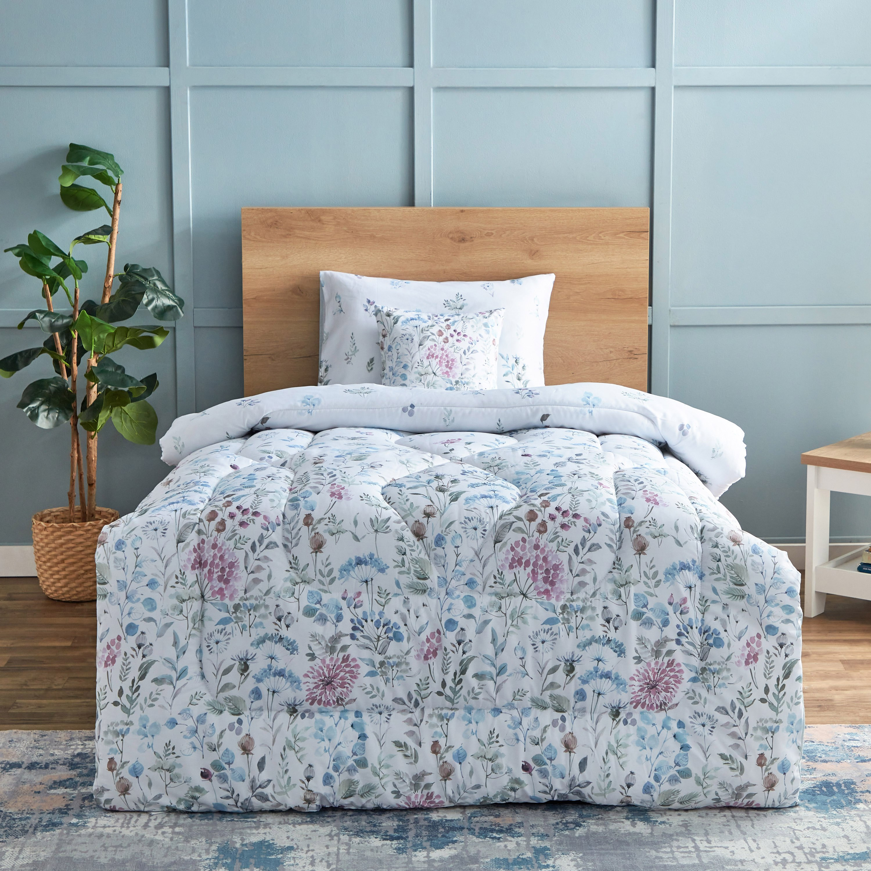 Lavish Florious 3-Piece Cotton Printed Twin Comforter Set - 160x220 cm-hbxhomeware-hbxdecorandfurnishings-image-2