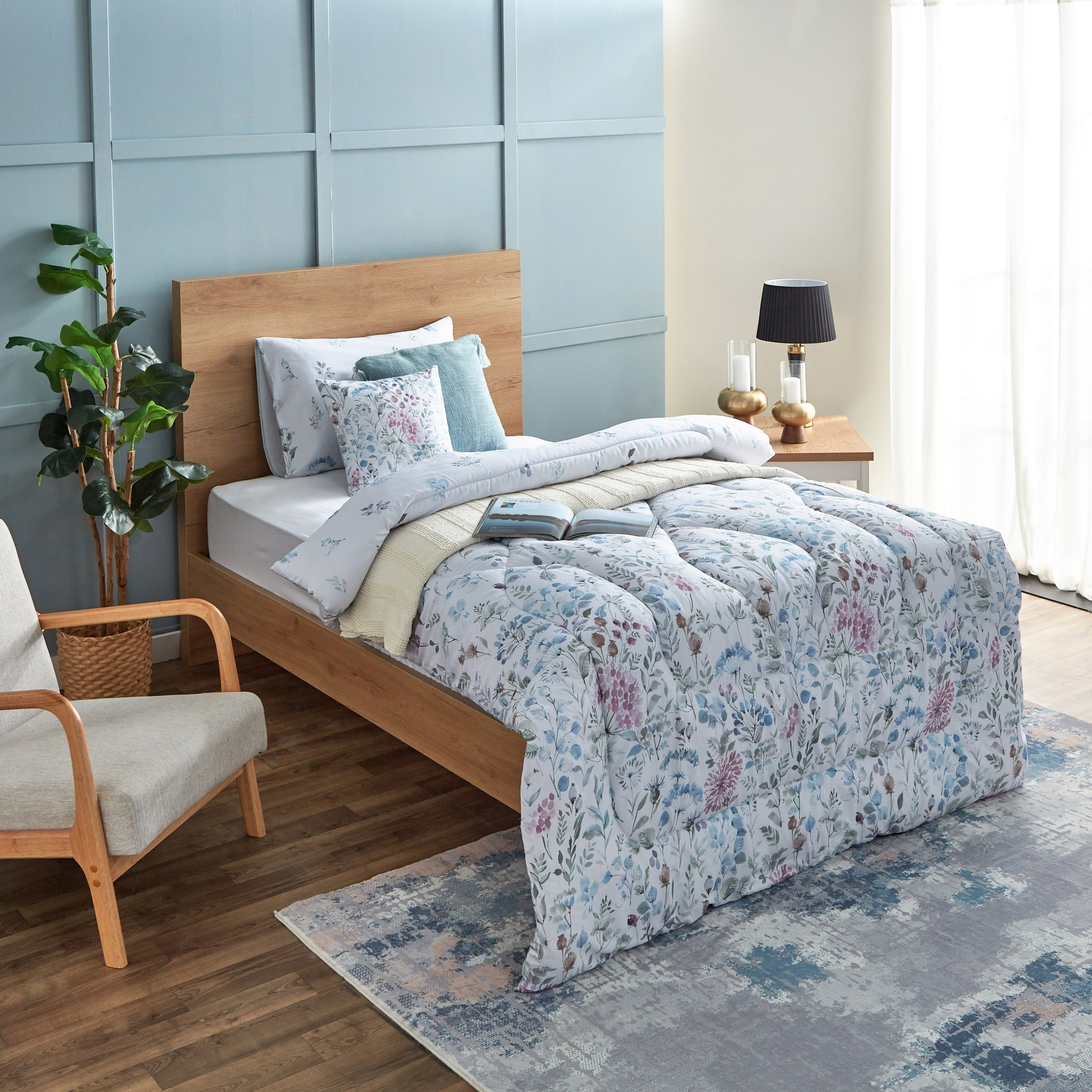 Lavish Florious 3-Piece Cotton Printed Twin Comforter Set - 160x220 cm-hbxhomeware-hbxdecorandfurnishings-image-9